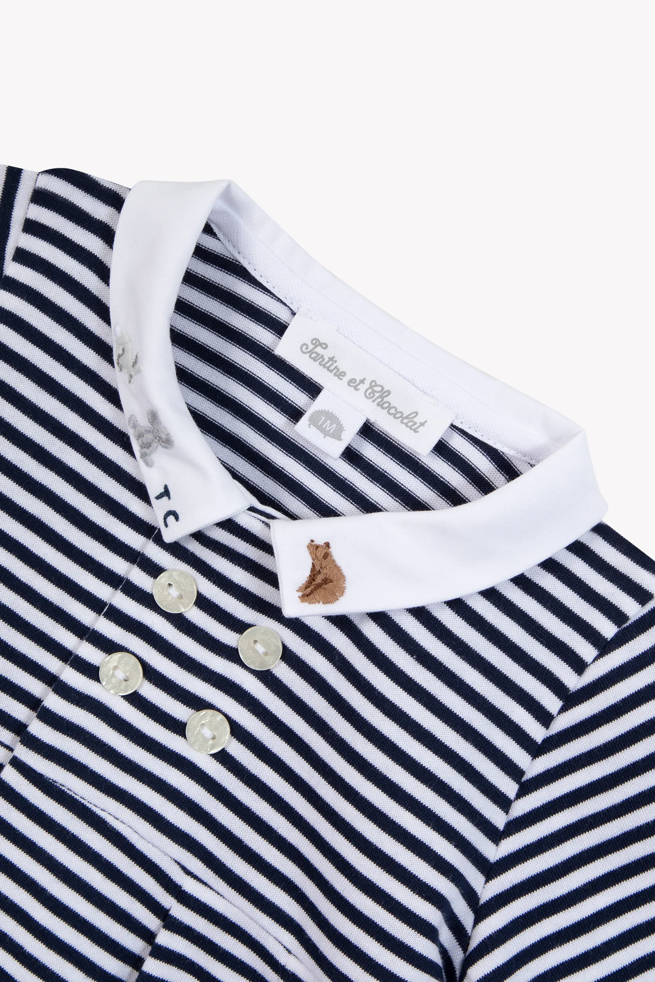 Pyjama - Marine coton rayures - Image 6
