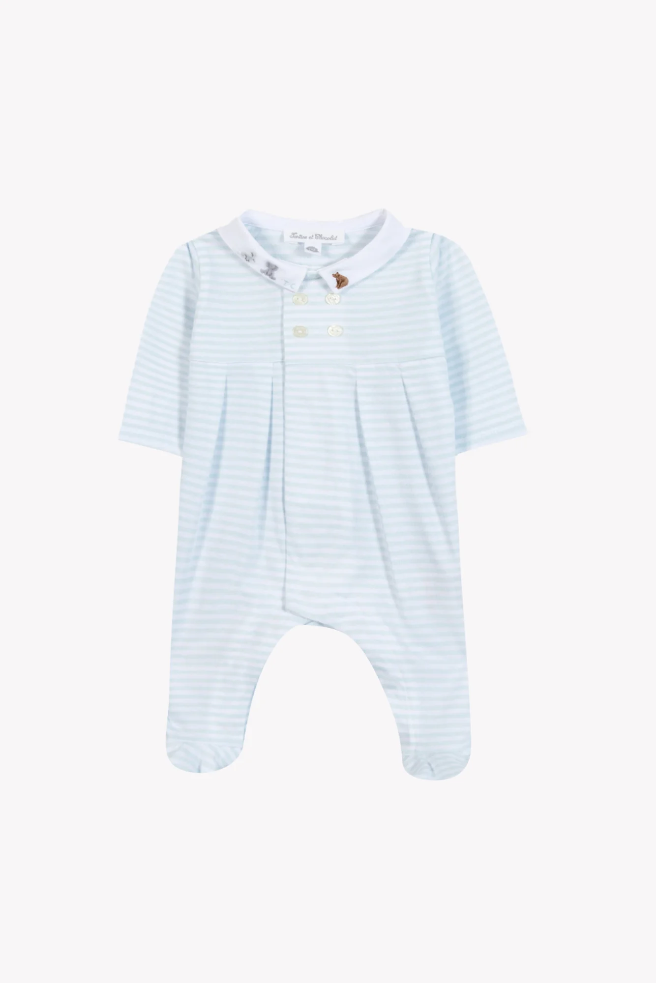 Pyjama - Bleu coton rayures - Image 4