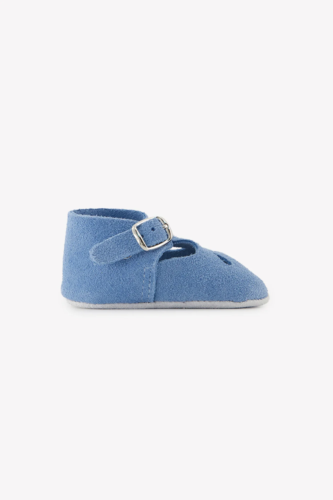 Chaussons Babies - Bleu nuage cuir ajouré - Image 5