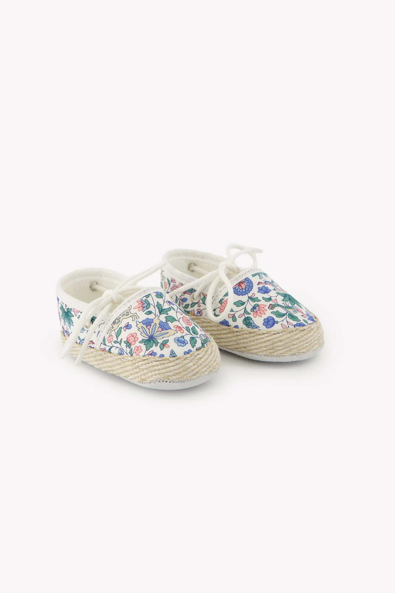 Chaussons Espadrille - Marine coton imprimé tissu liberty - Image 4