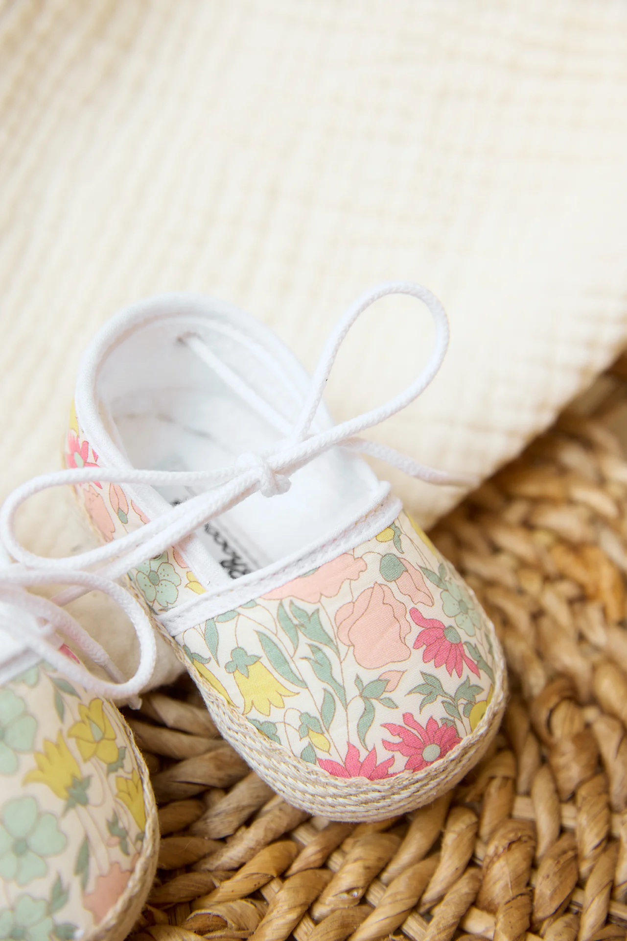Chaussons Espadrille - Citrus coton imprimé tissu liberty - Image 3
