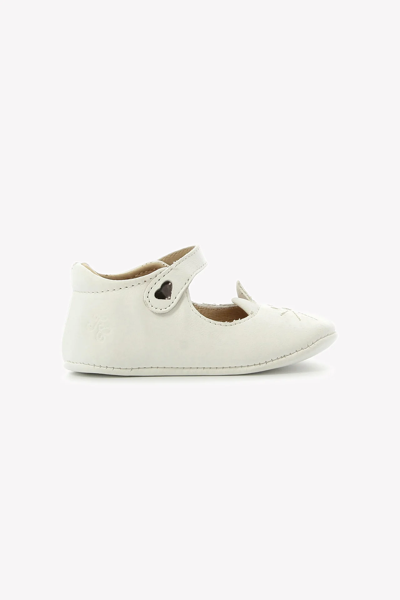 Chaussons - Cuir Chat Ecru - Image 2