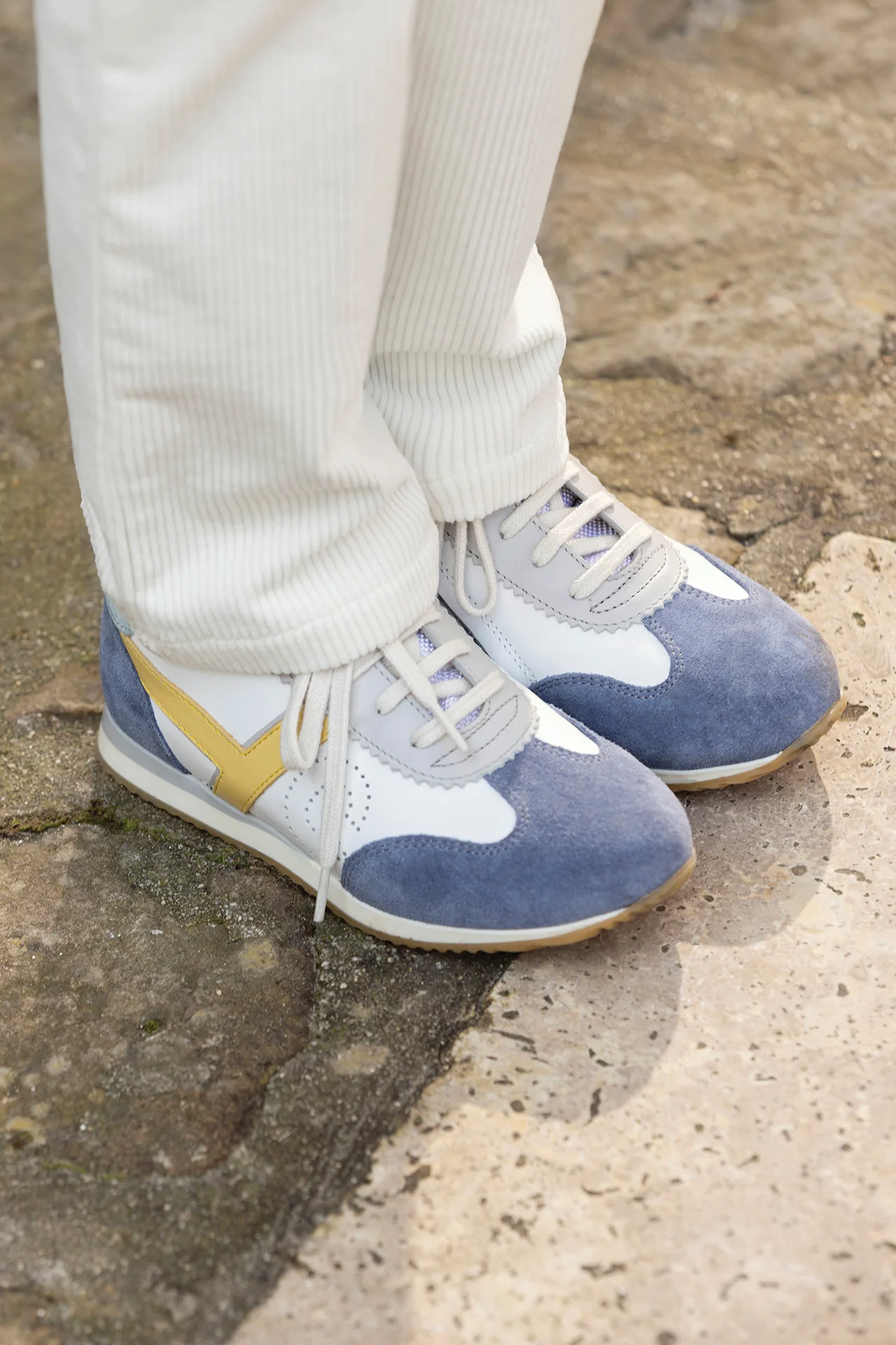 Baskets - TC 77 velours bleu