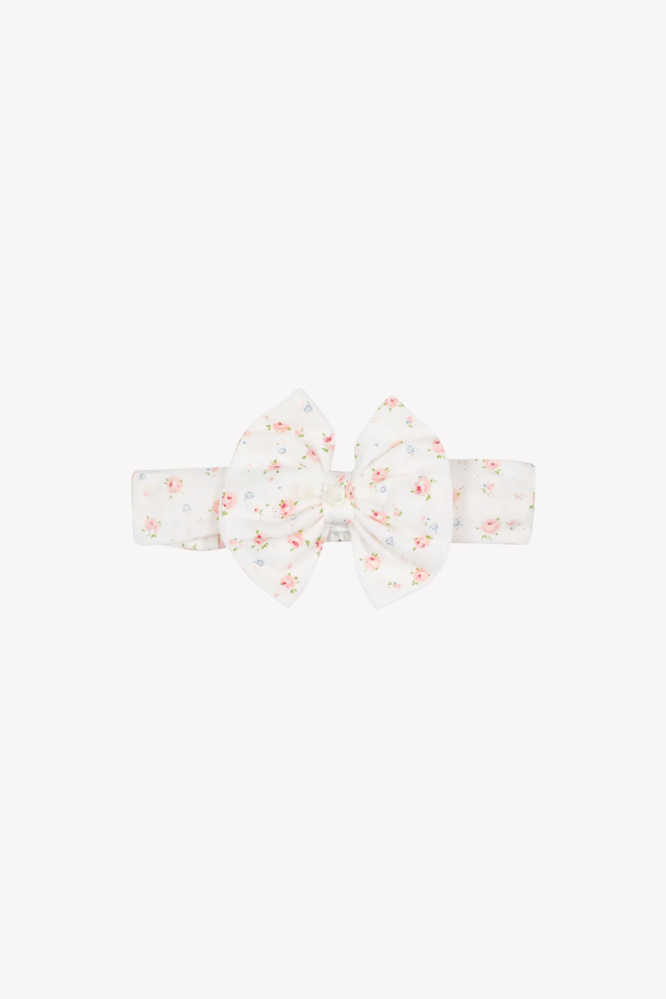 Bandeau - Ecru coton fleurs