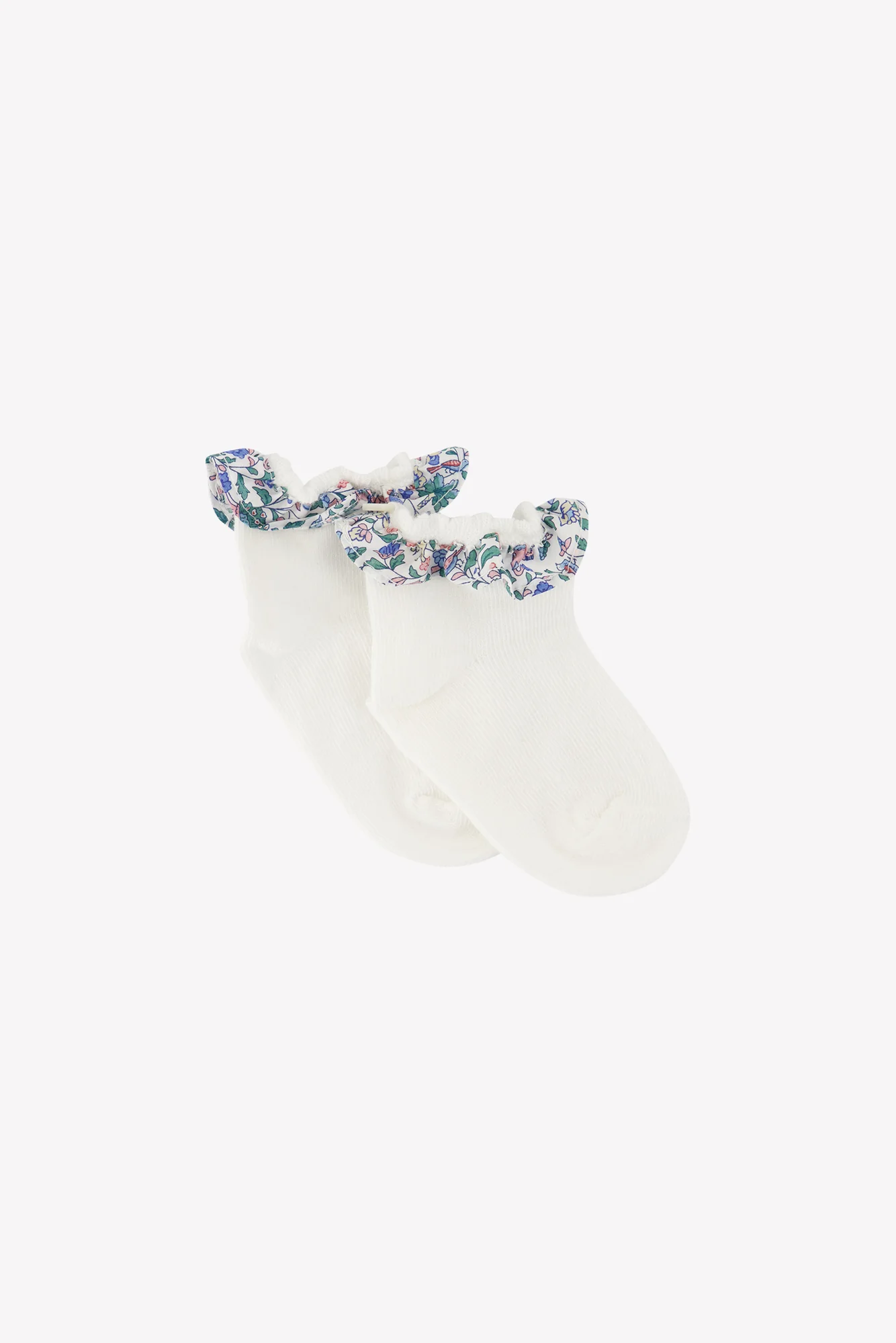 Chaussettes - Marine coton imprimé tissu liberty - Image 3