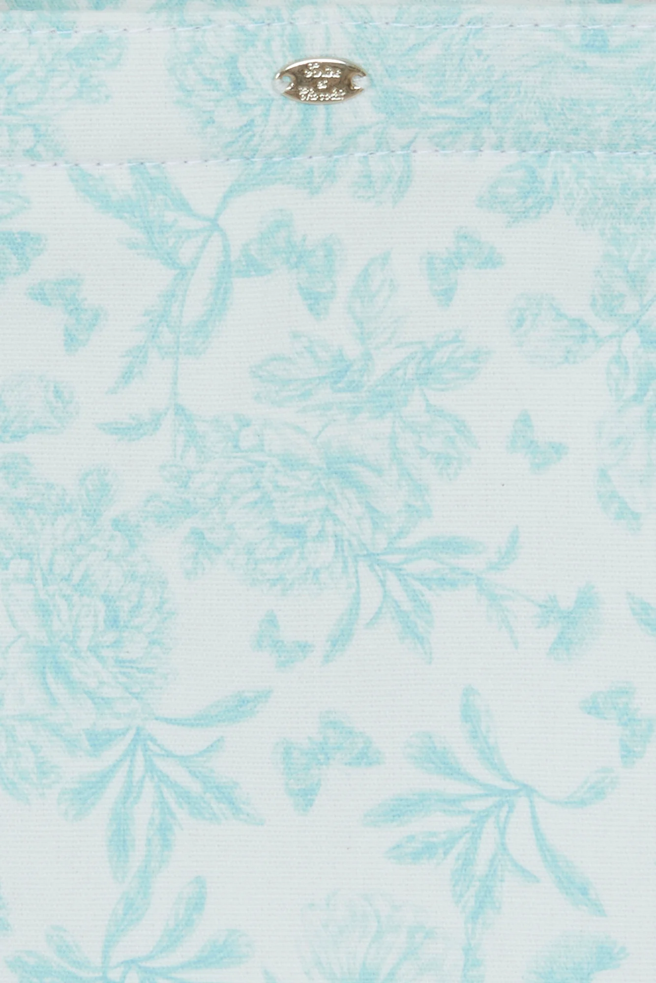 Grand cabas - Vert imprimé inspiration Toile de Jouy - Image 4