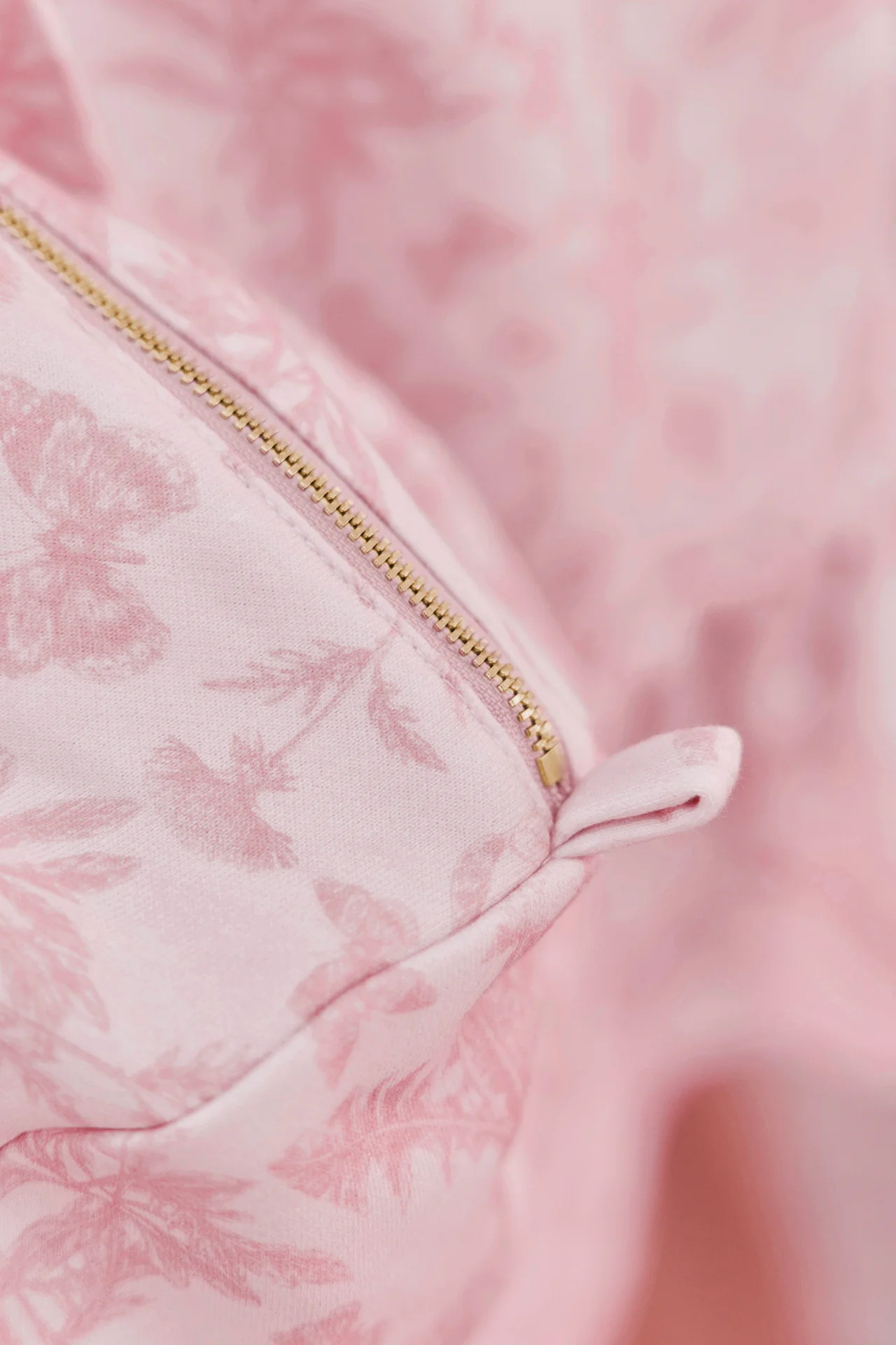 Sac - Rose coton imprimé inspiration Toile de Jouy - Image 3