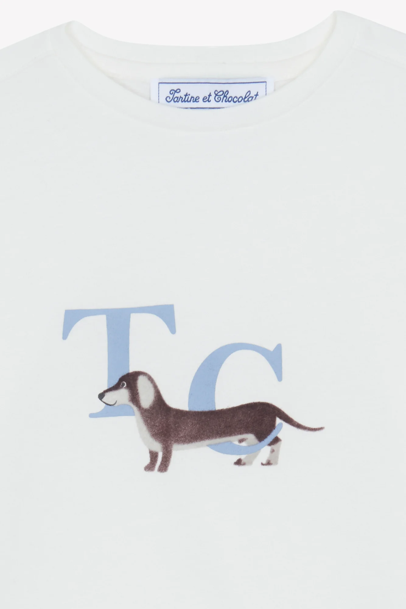 T-shirt - Ecru coton imprimé chien - Image 5
