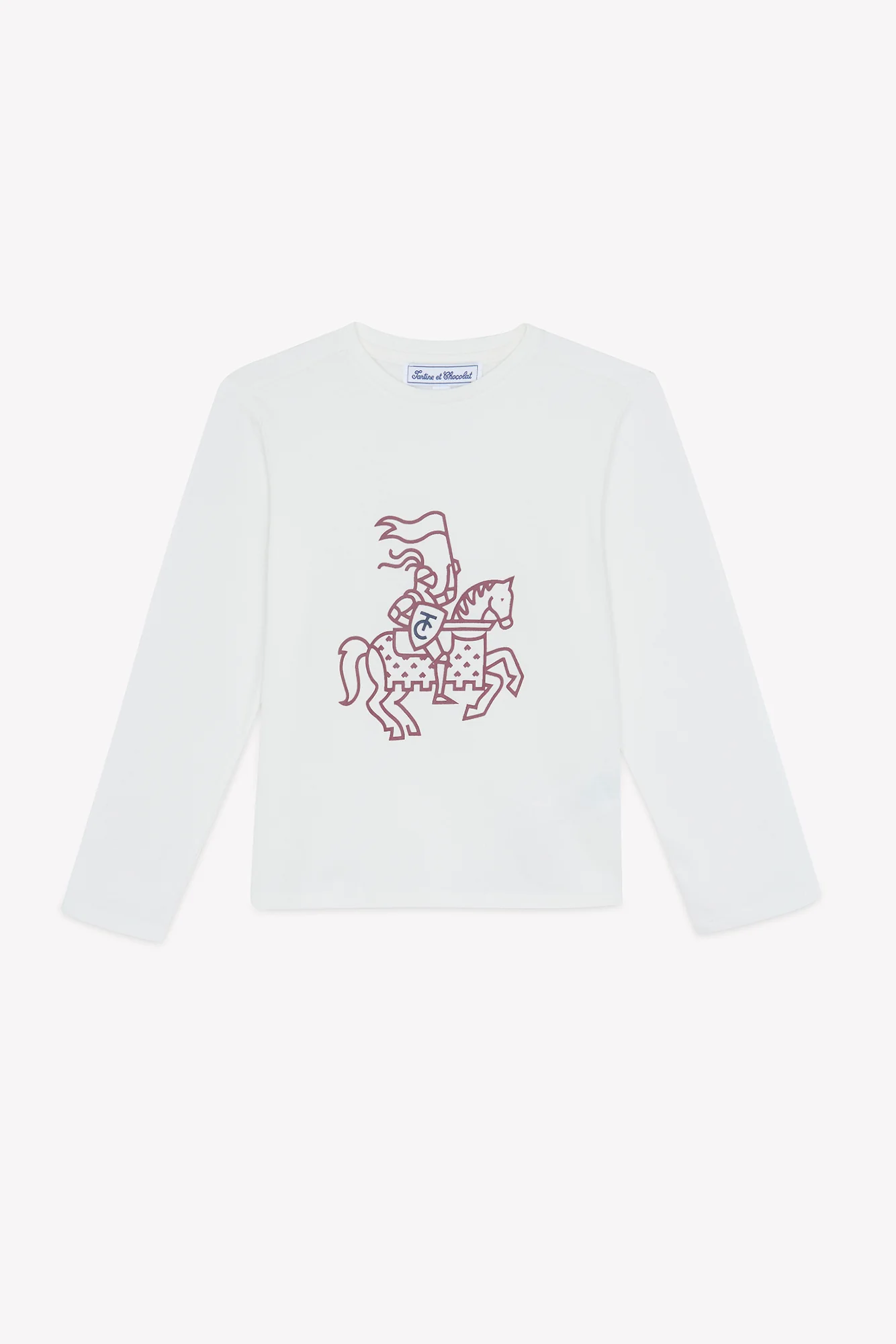 T-shirt - Bordeaux coton imprimé - Image 3