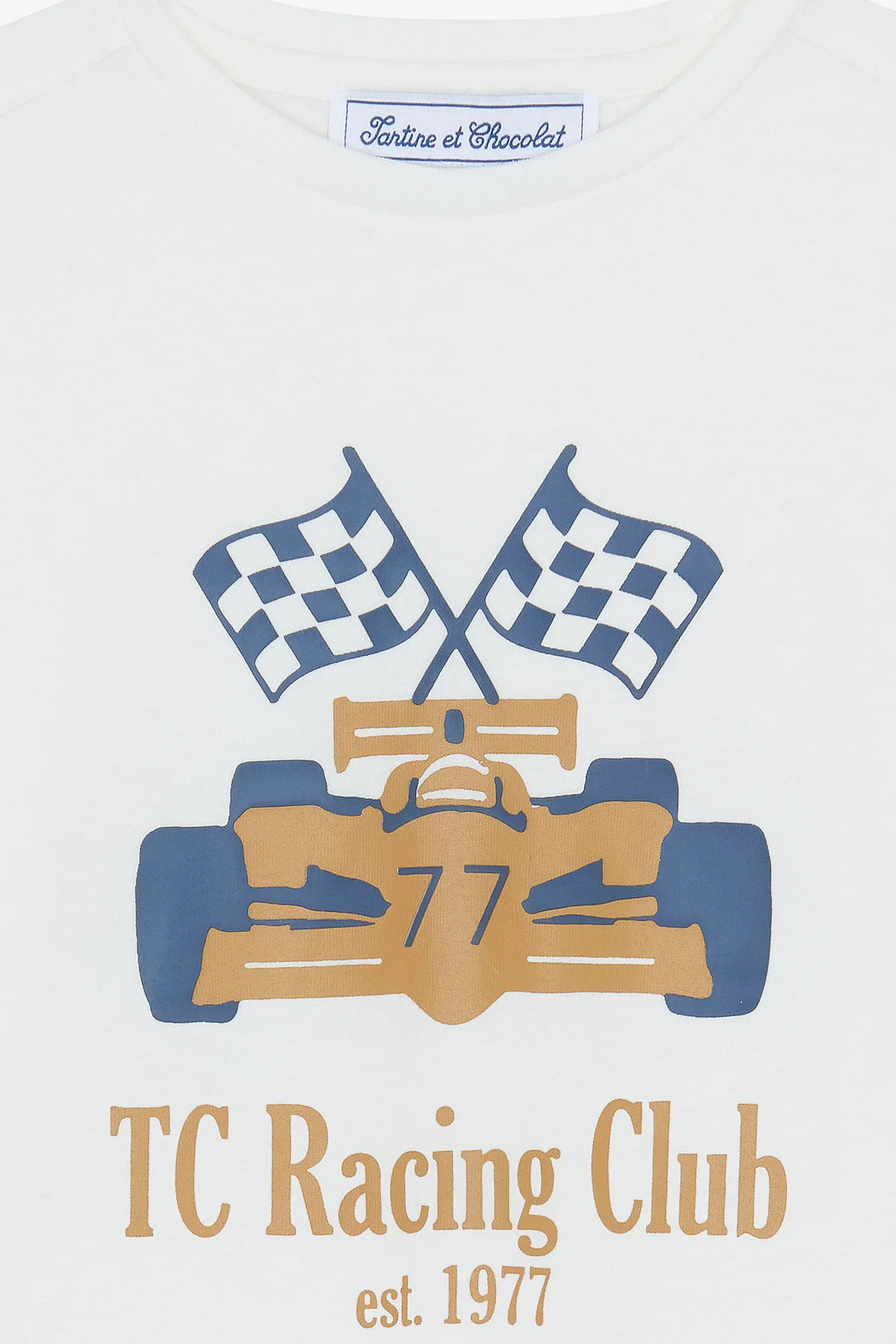 T-shirt - Moutarde coton imprimé racing club - Image 5
