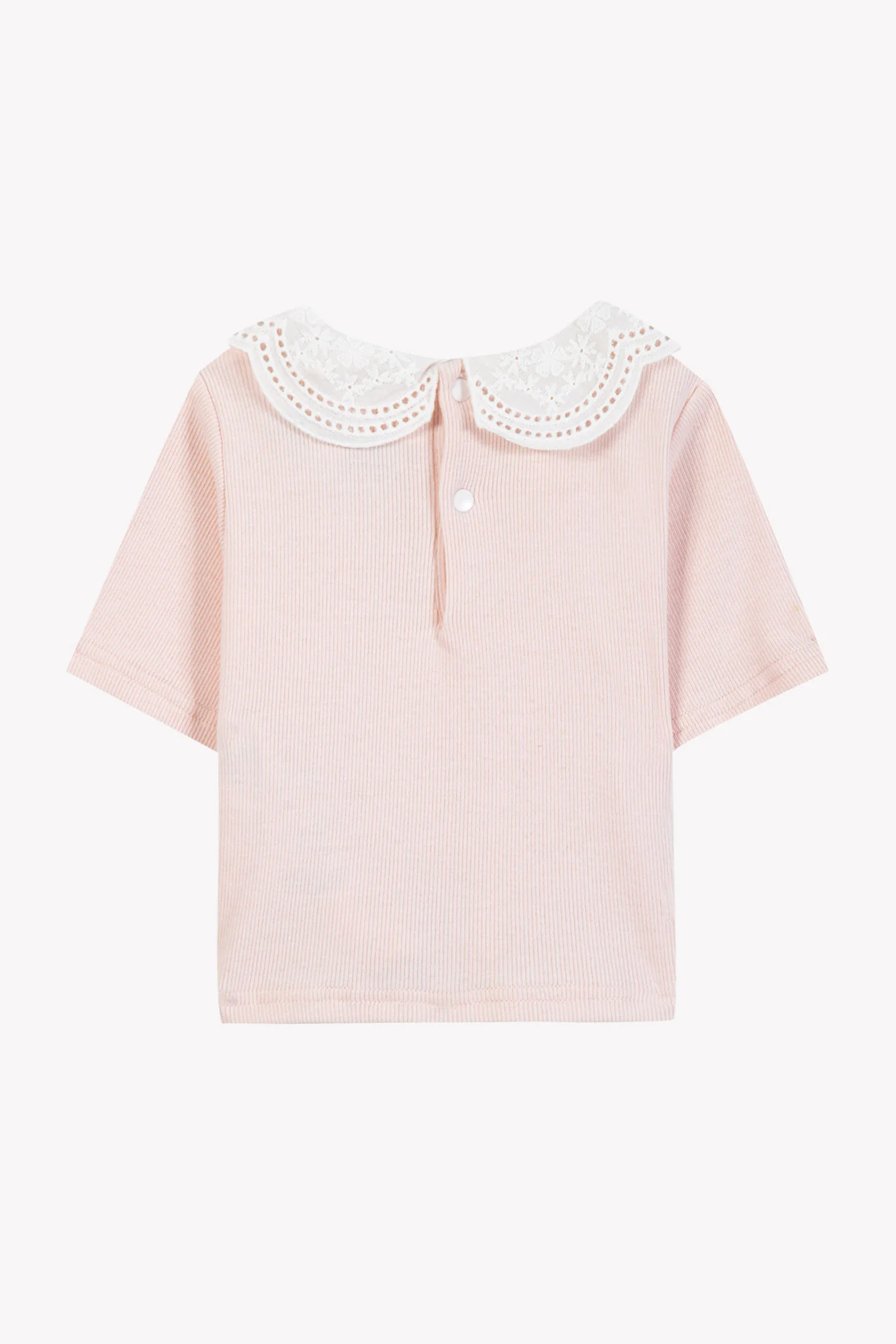 T-shirt - Rosée coton col festonné broderie anglaise - Image 2