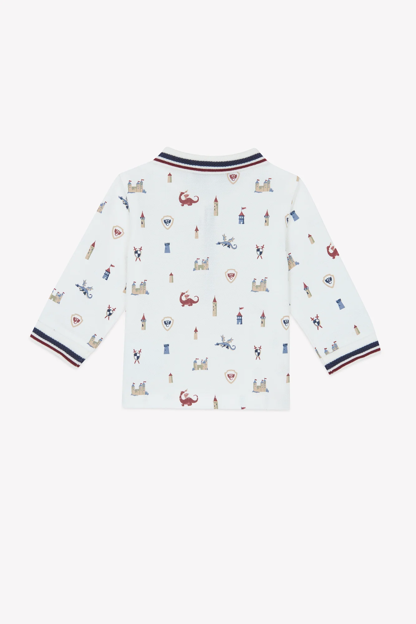 Polo - Bordeaux col pointu motifs - Image 4