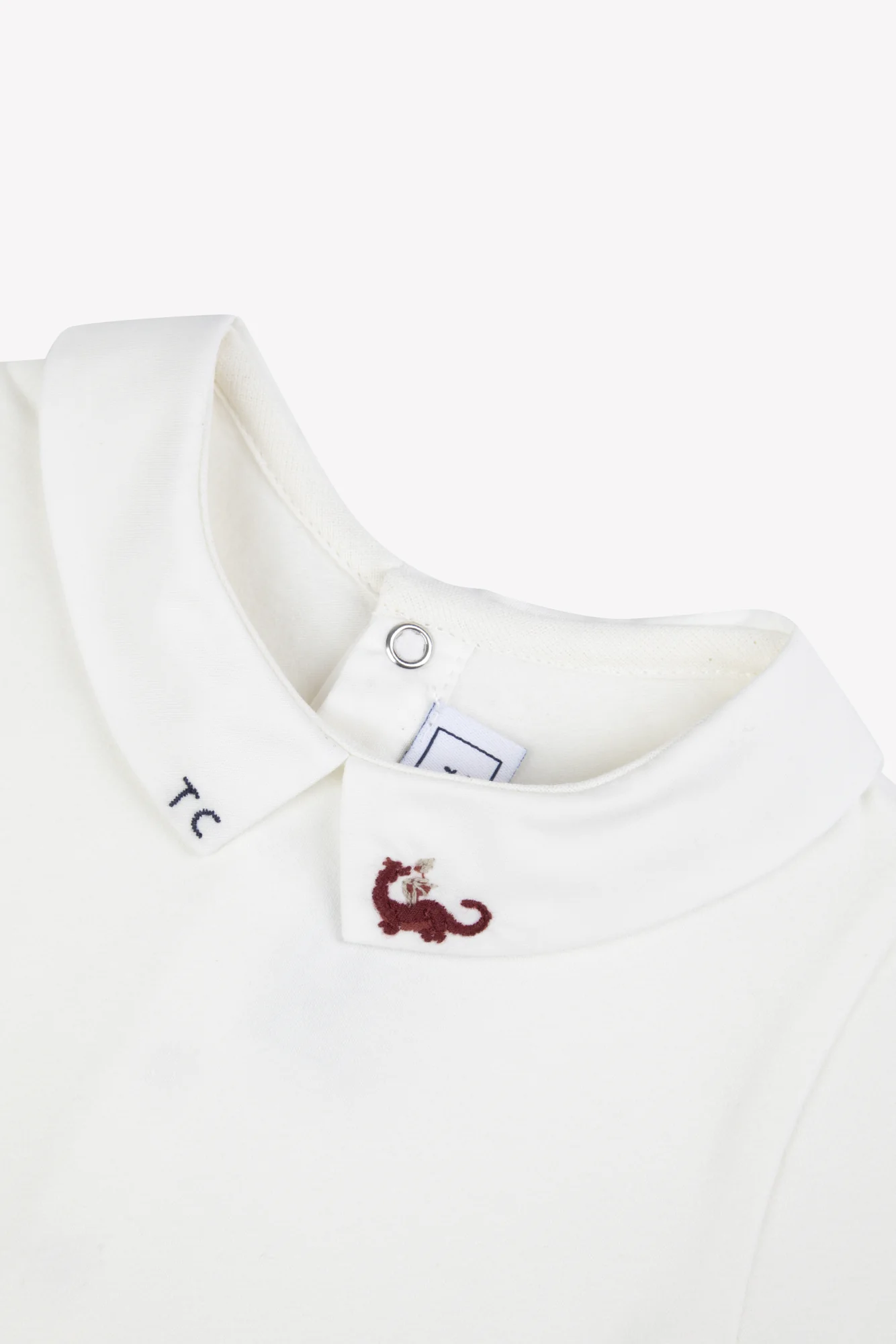 Body - Marine coton broderie dinosaure - Image 3