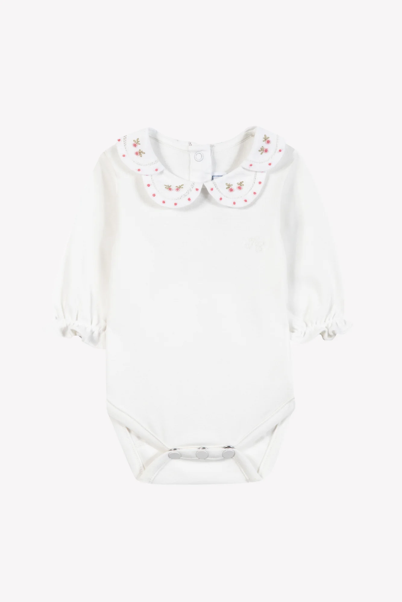 Body - Blush coton col Claudine festonné fleuri - Image 3