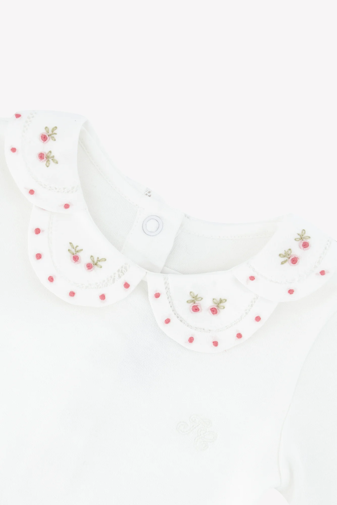 Body - Blush coton col Claudine festonné fleuri - Image 5