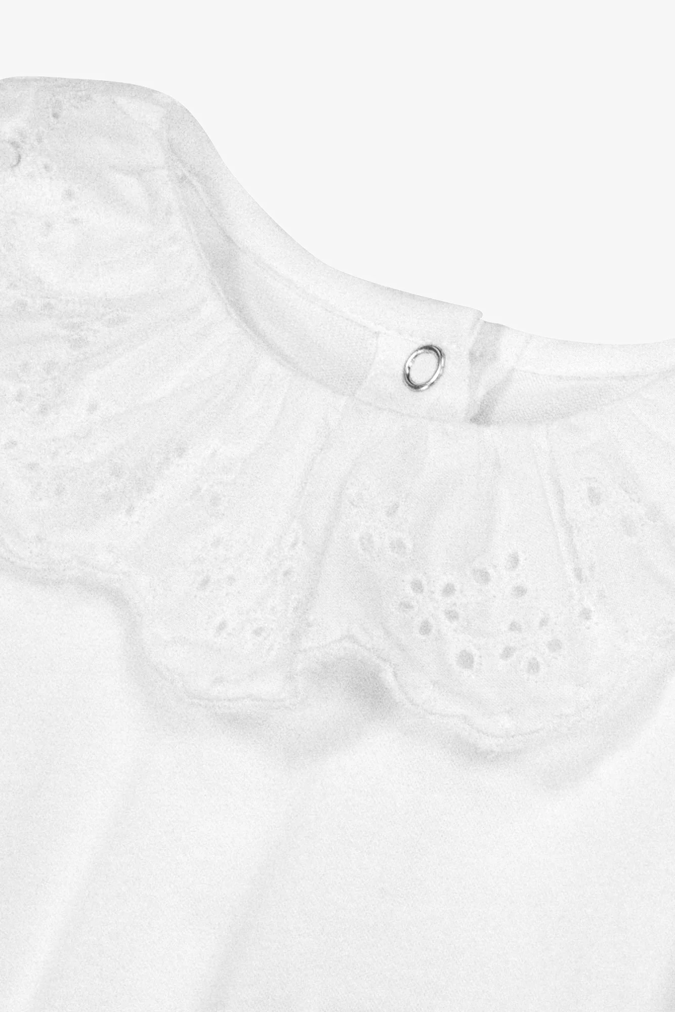 Body - Ecru coton col volanté broderie anglaise - Image 3