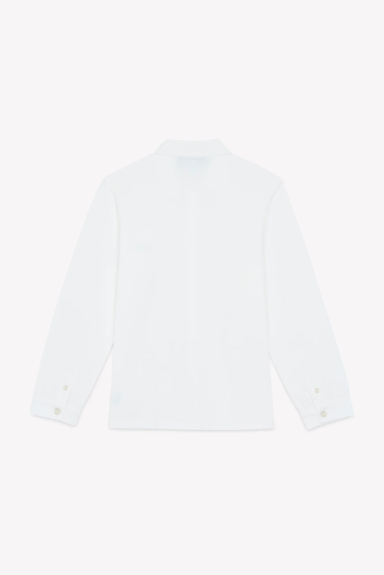 Chemise - Ecru coton col pointu broderie - Image 5
