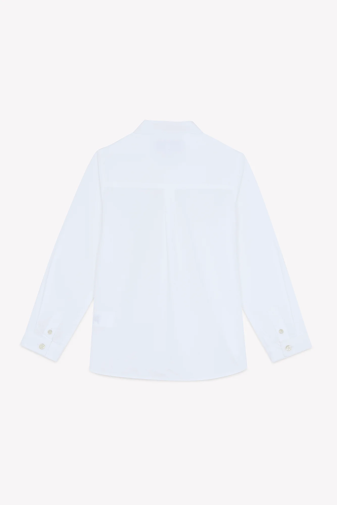 Chemise - Blanc coton plis religieux - Image 5