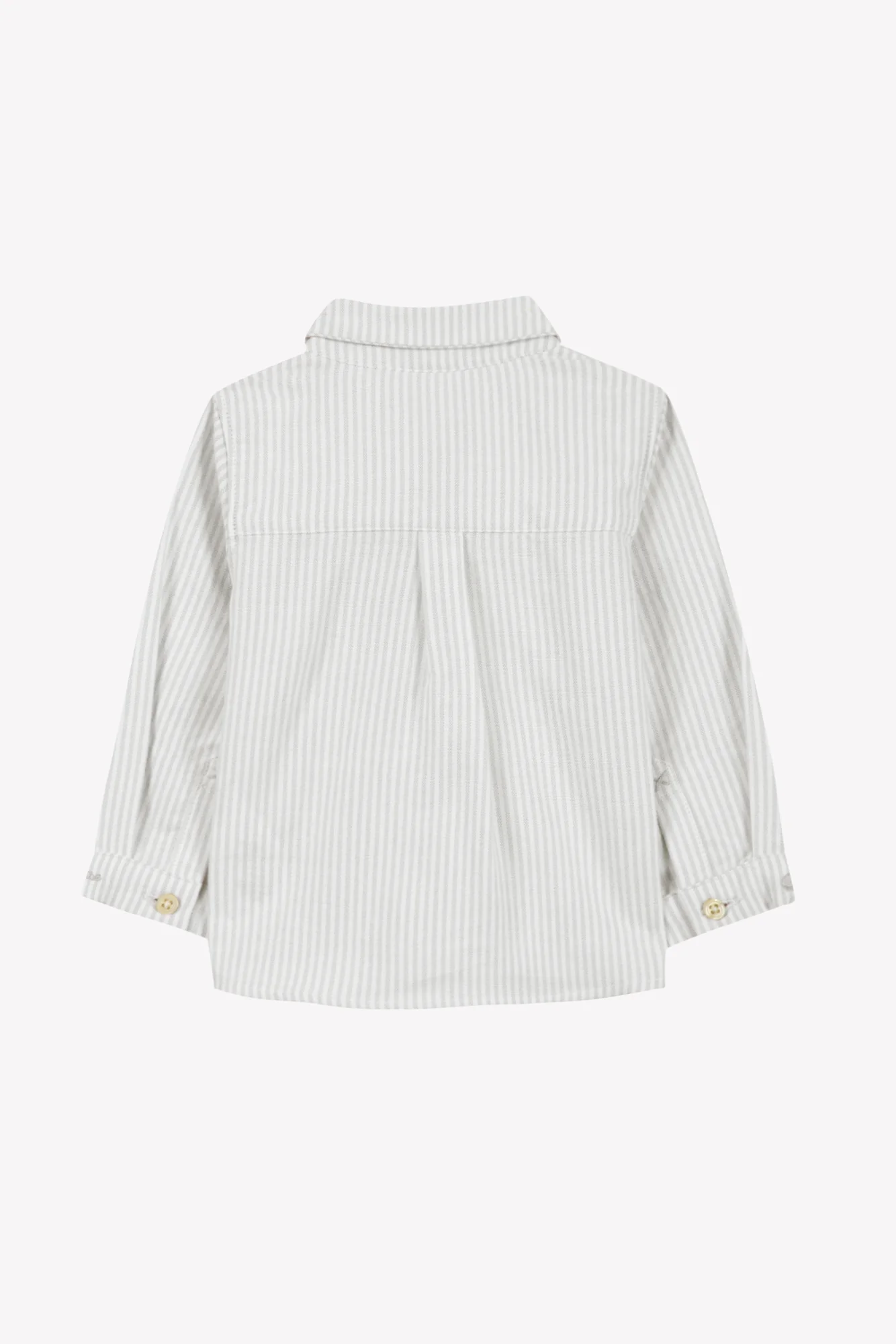 Chemise - Gris clair col pointu rayures - Image 4