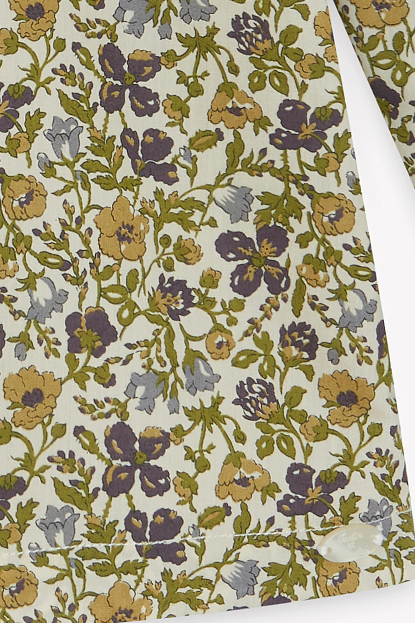 Blouse - Olive coton imprimé Liberty - Image 4