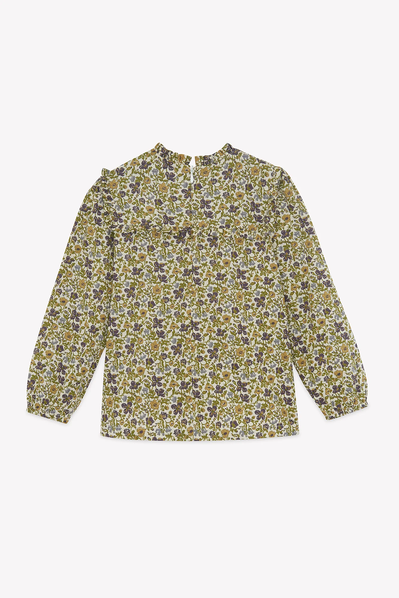 Blouse - Olive coton imprimé Liberty - Image 6