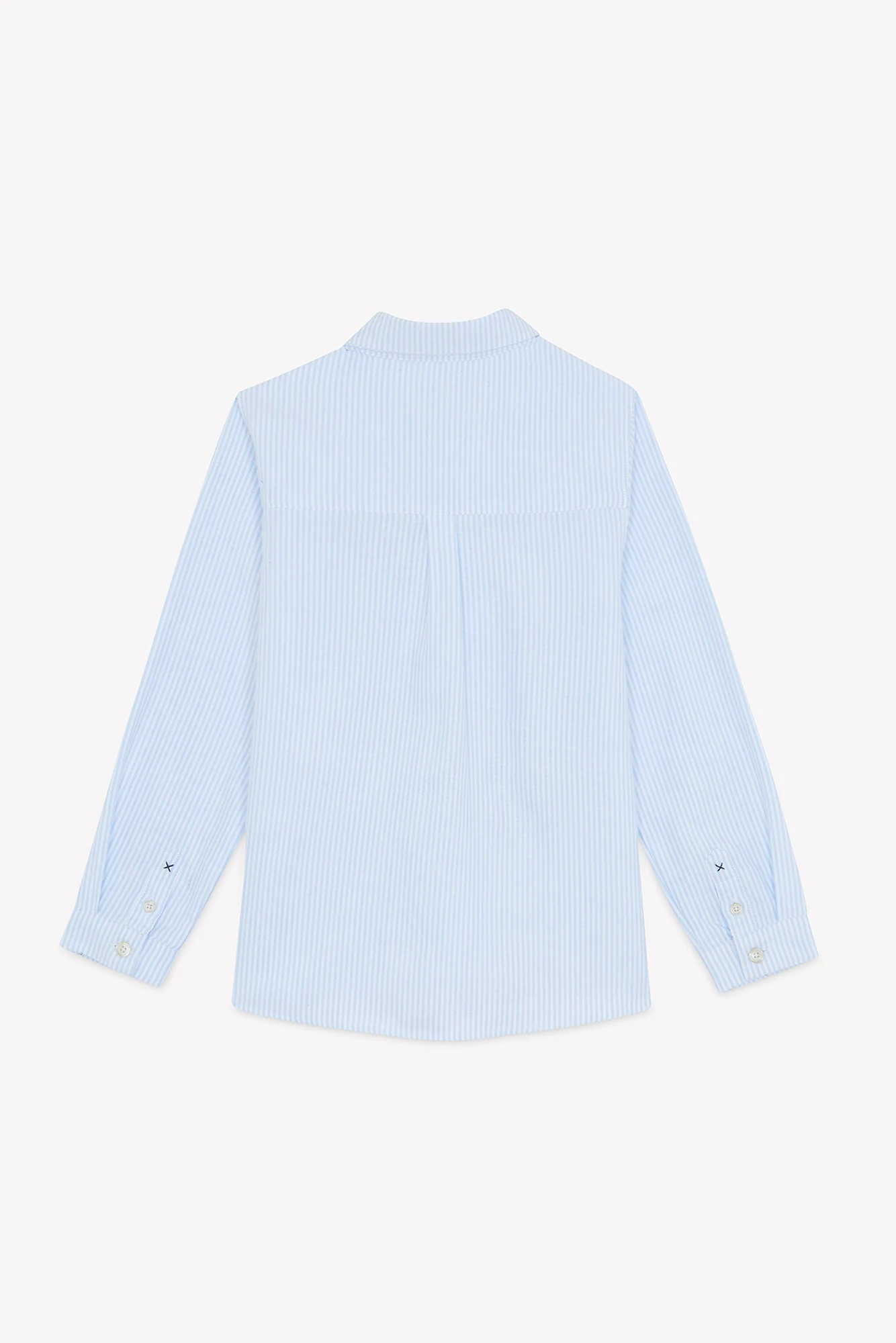 Chemise - Bleu ciel coton rayures - Image 4