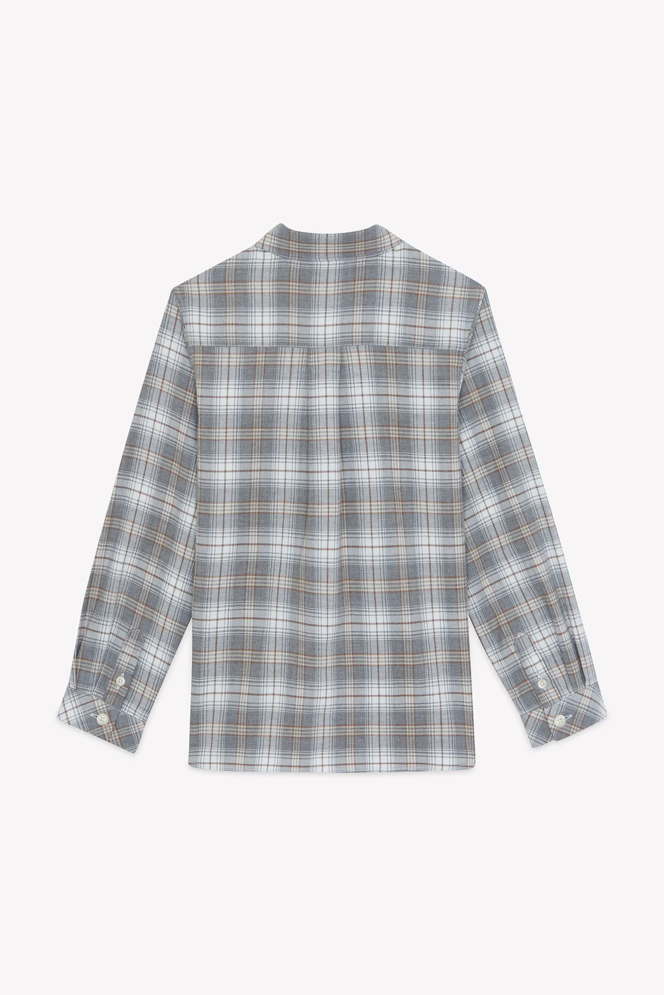 Chemise - Gris moyen coton carreaux