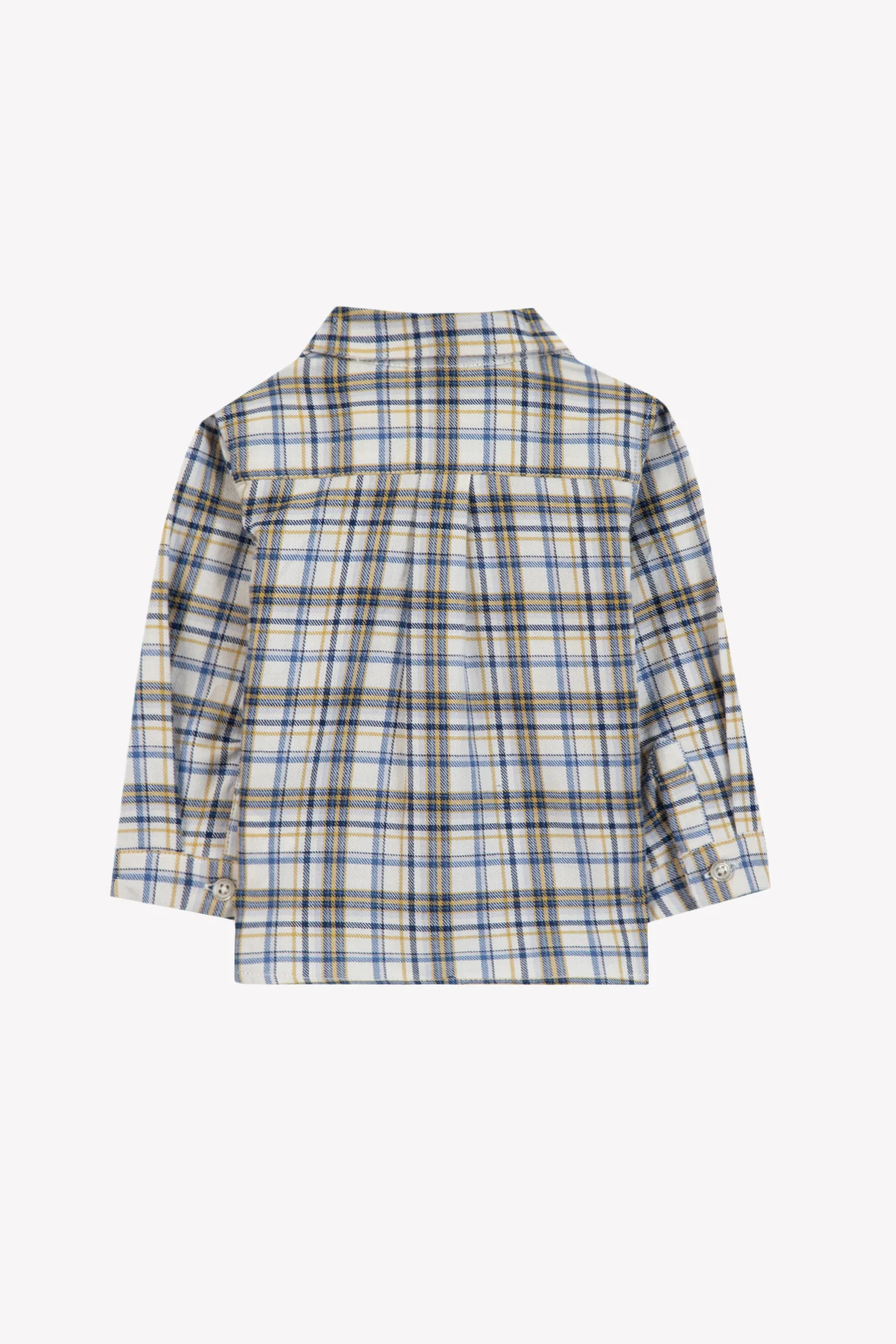 Chemise - Ecru coton carreaux - Image 5