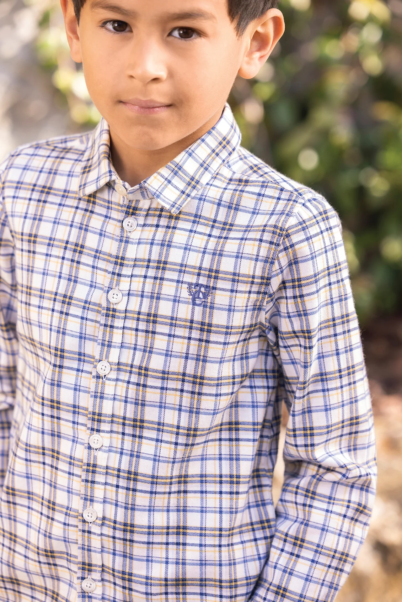 Chemise - Indigo coton carreaux