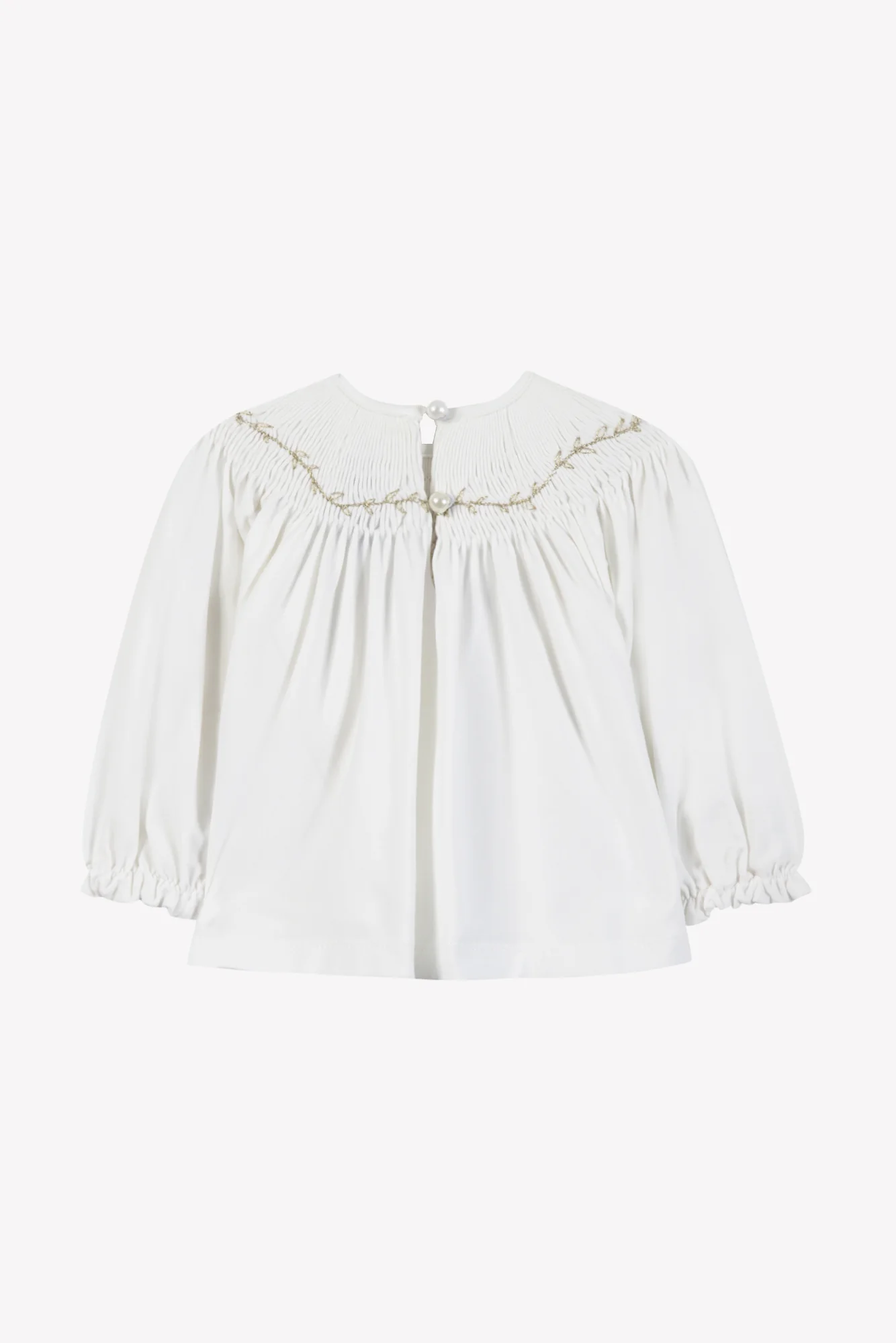 Blouse - Ecru à smocks - Image 2