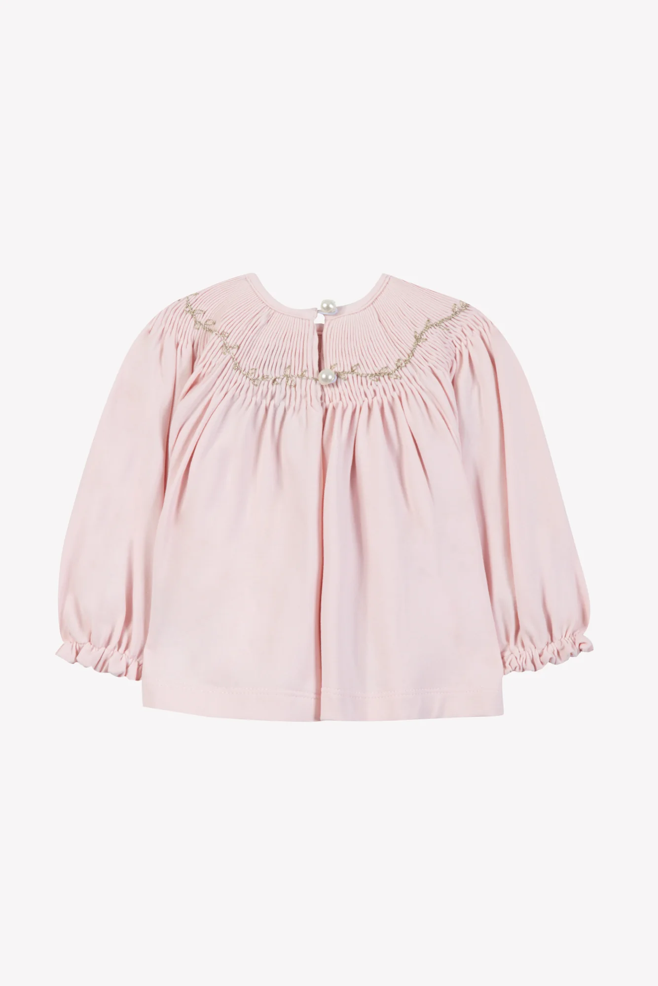 Blouse - Rose pâle à smocks - Image 5