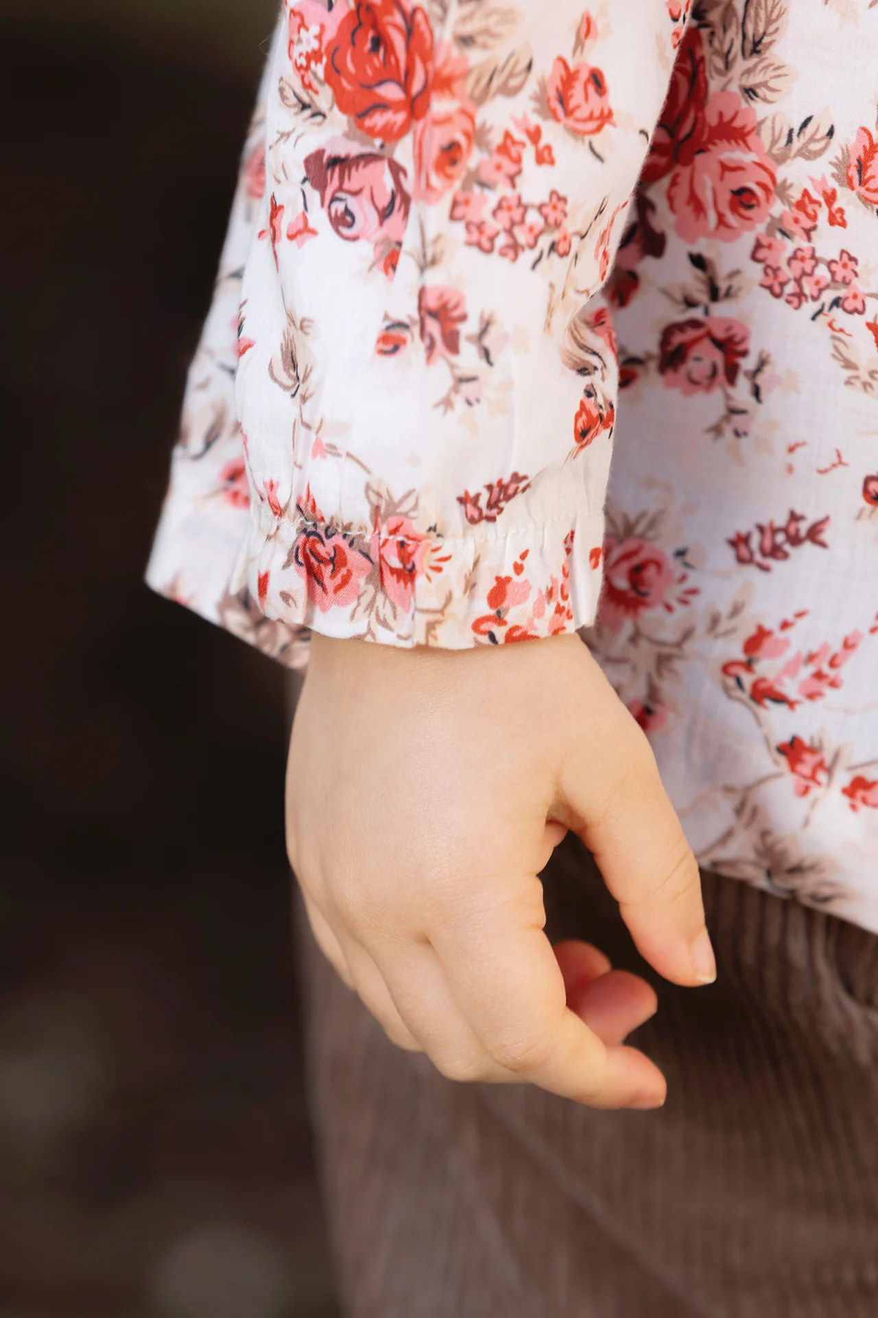 Blouse - Rose coton imprimé fleuri - Image 3
