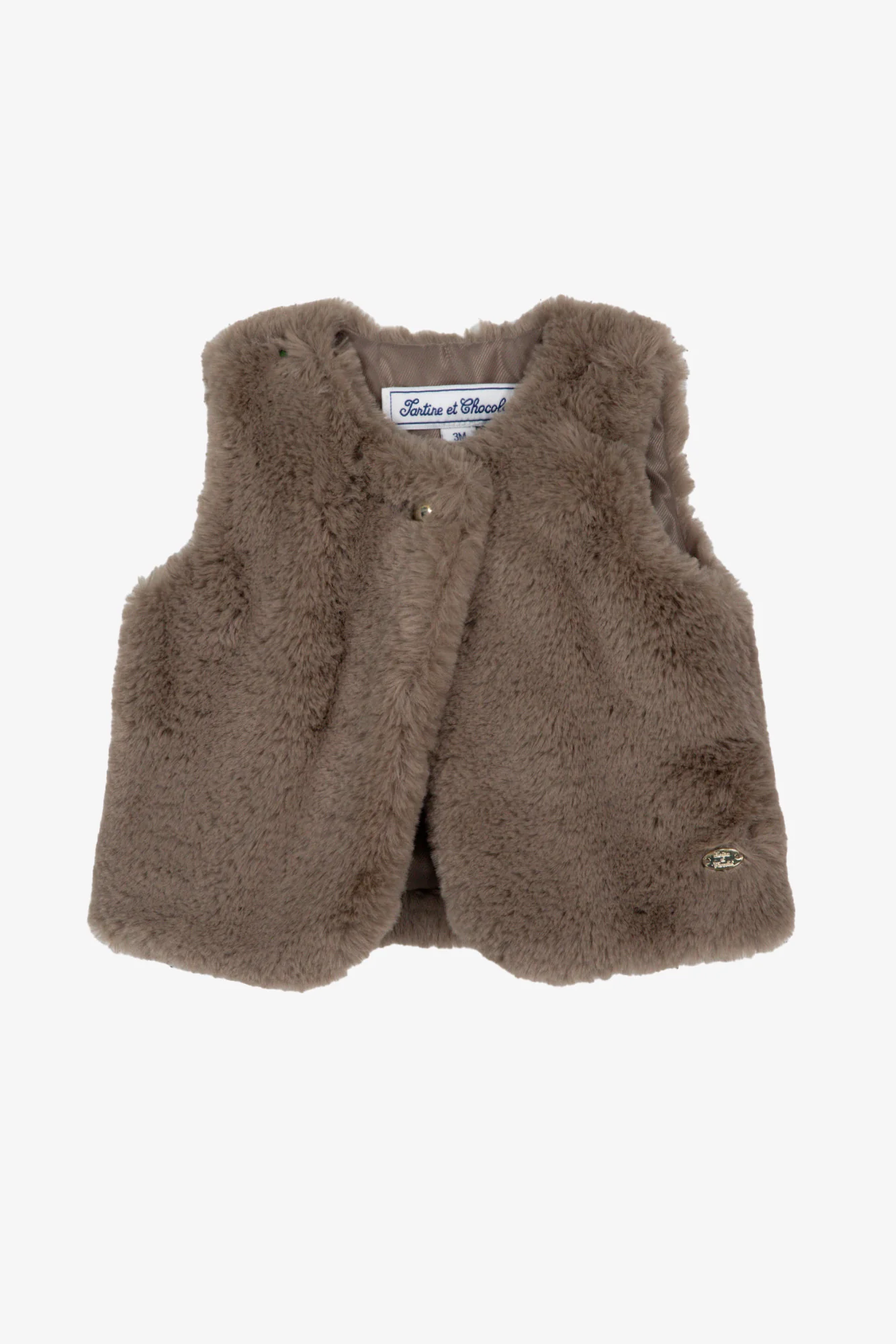 Gilet - Beige moyen imitation fourrure - Image 3
