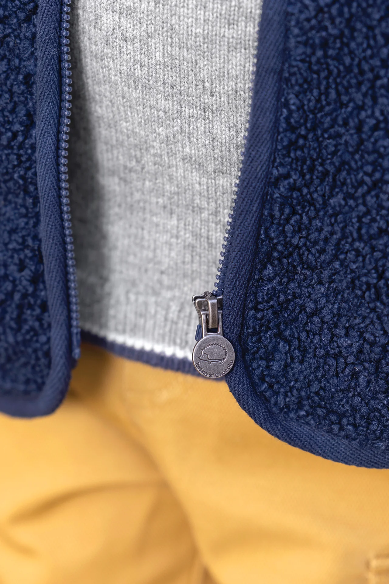 Cardigan - Marine col montant zippé - Image 2