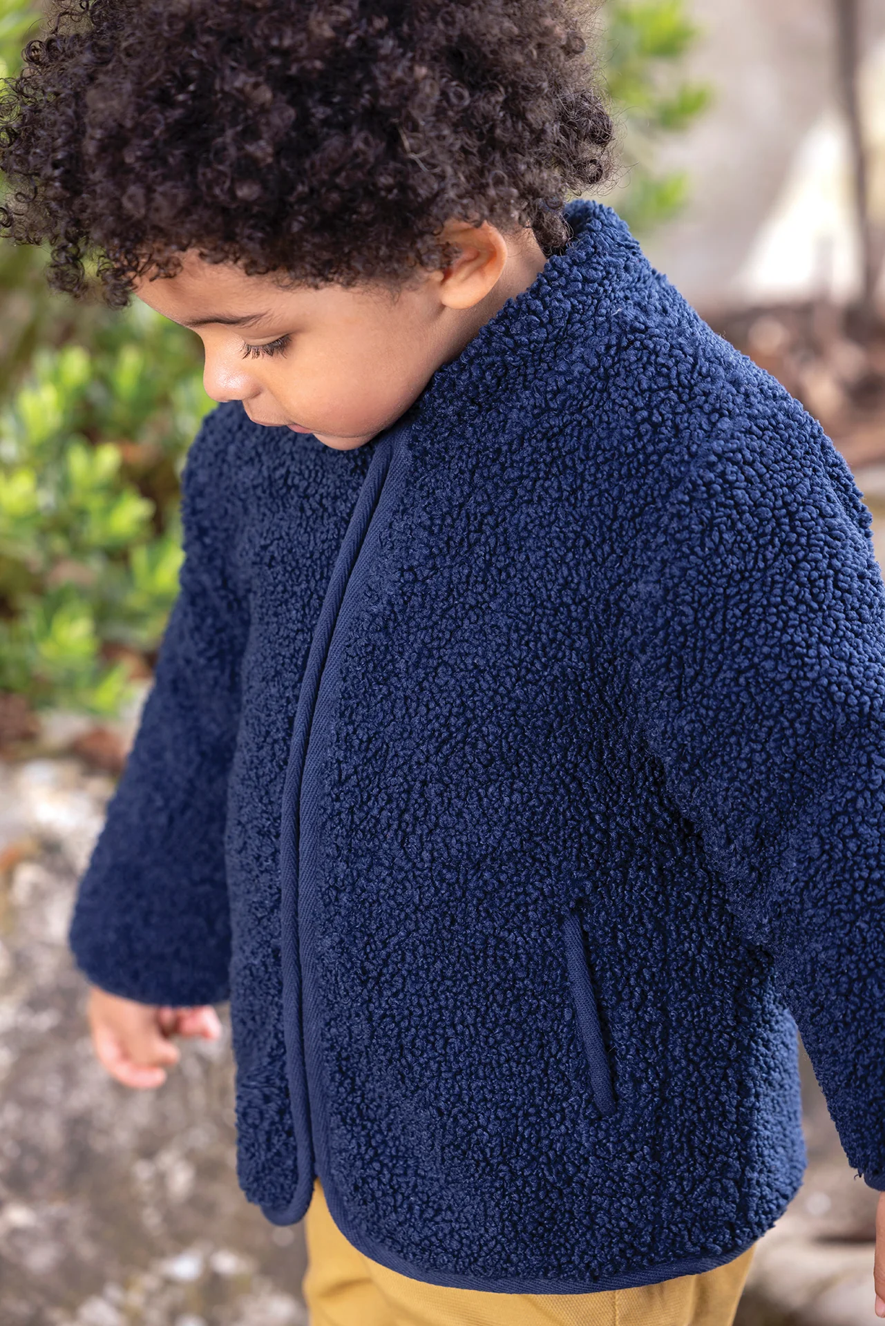 Cardigan - Marine col montant zippé - Image 3