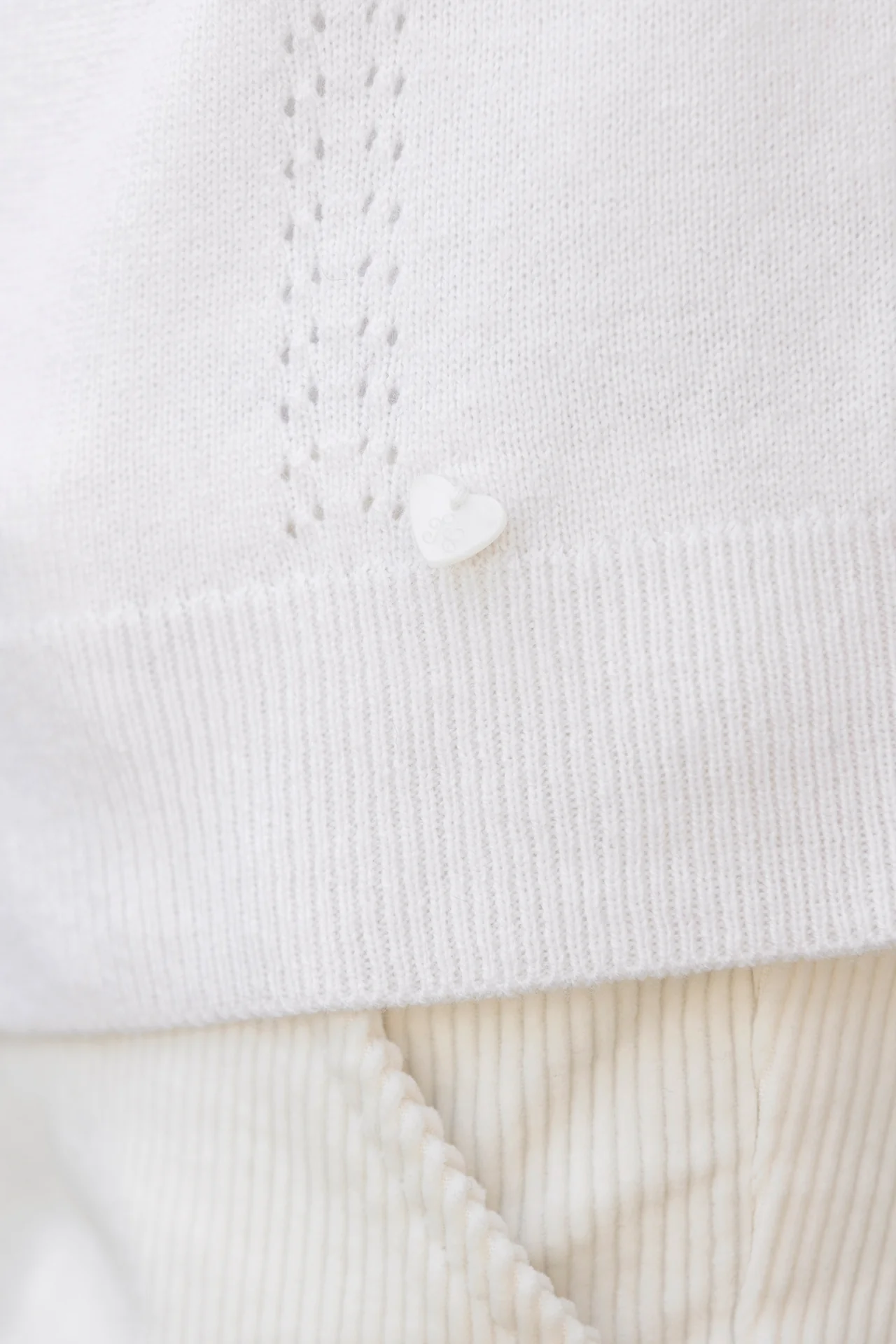 Pull - Ecru laine broderie - Image 3