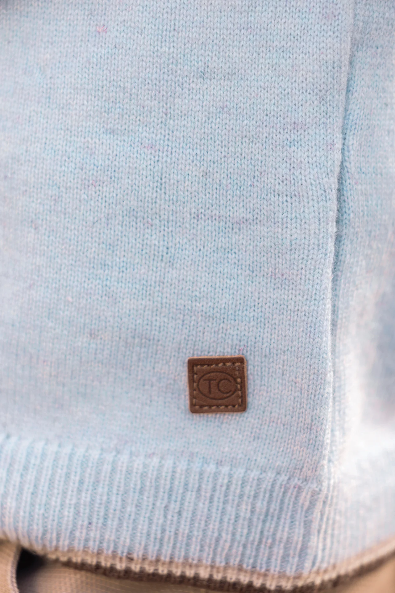 Gilet - Bleu horizon laine à capuche - Image 3