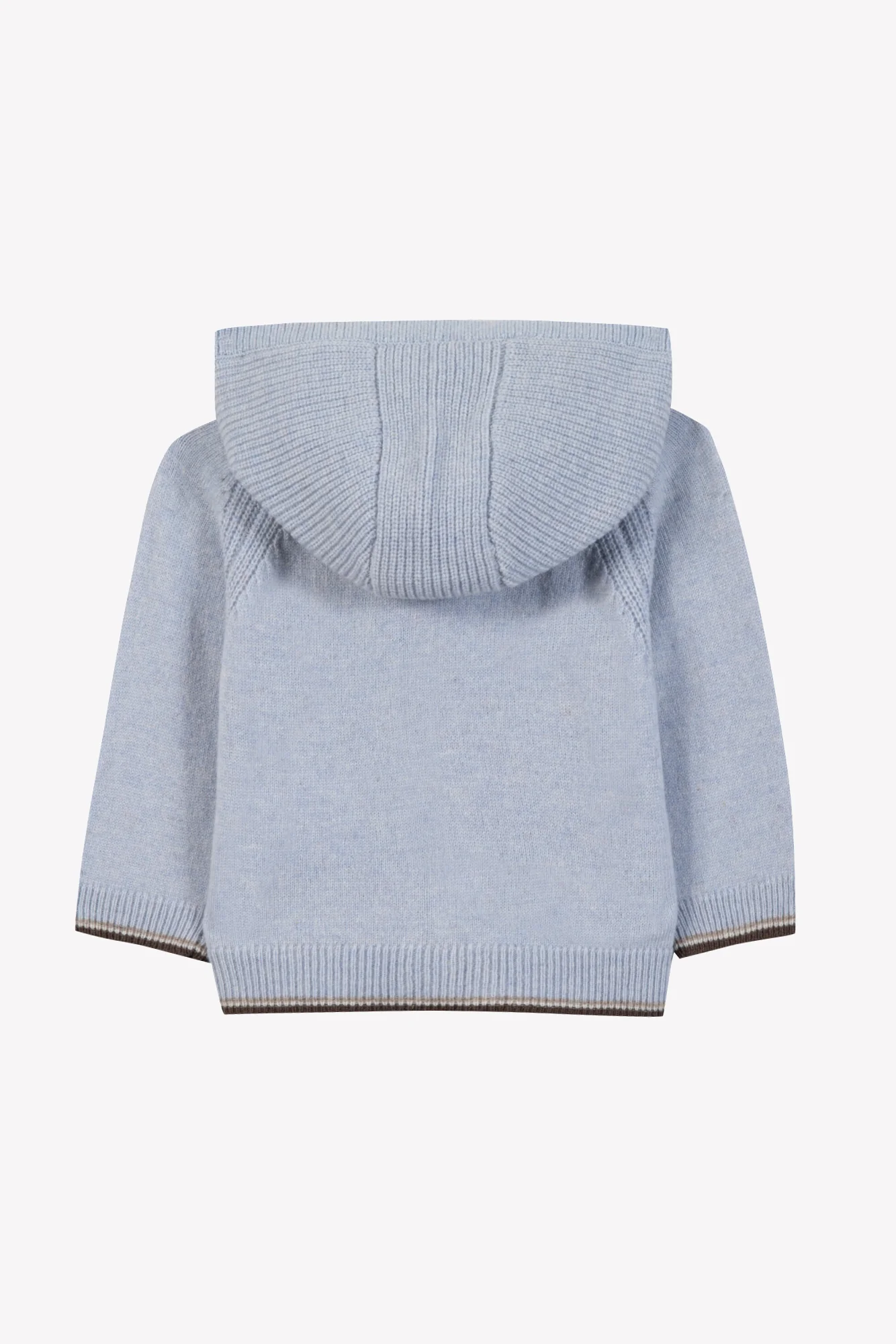 Gilet - Bleu horizon laine à capuche - Image 5