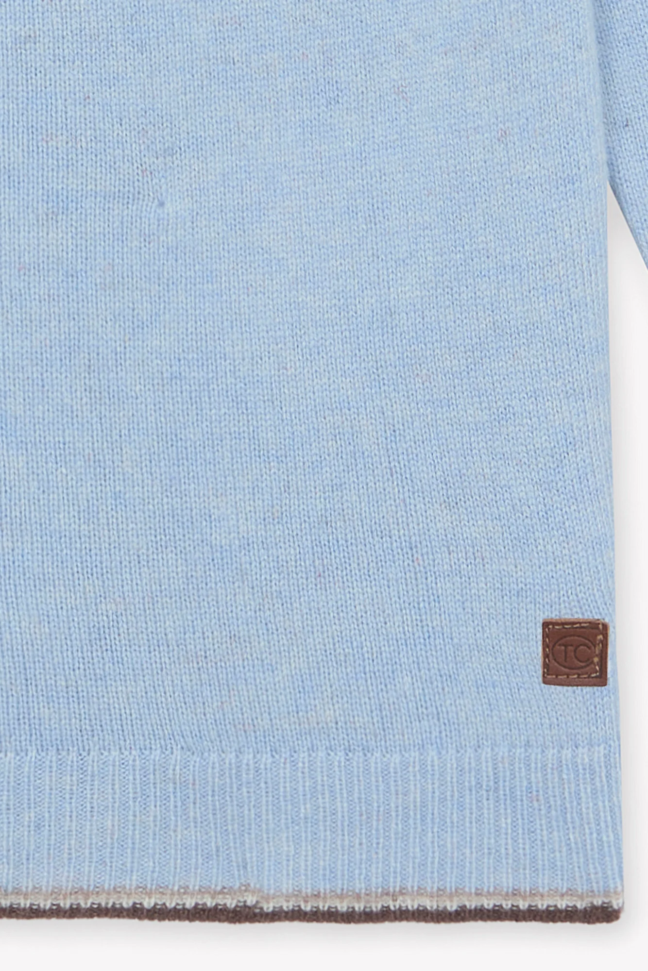 Cardigan - Bleu Horizon laine capuche maille - Image 6