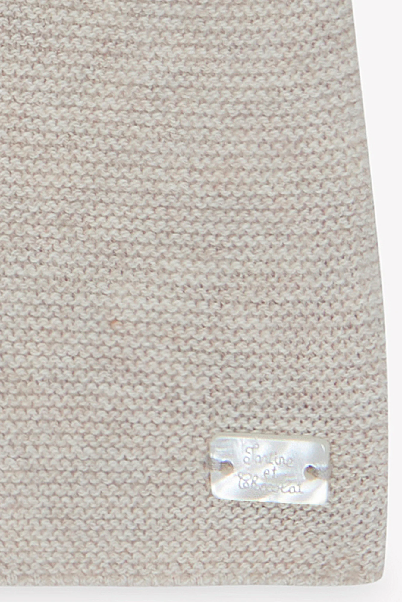 Cardigan - Beige chiné coton col rond tréssé - Image 6