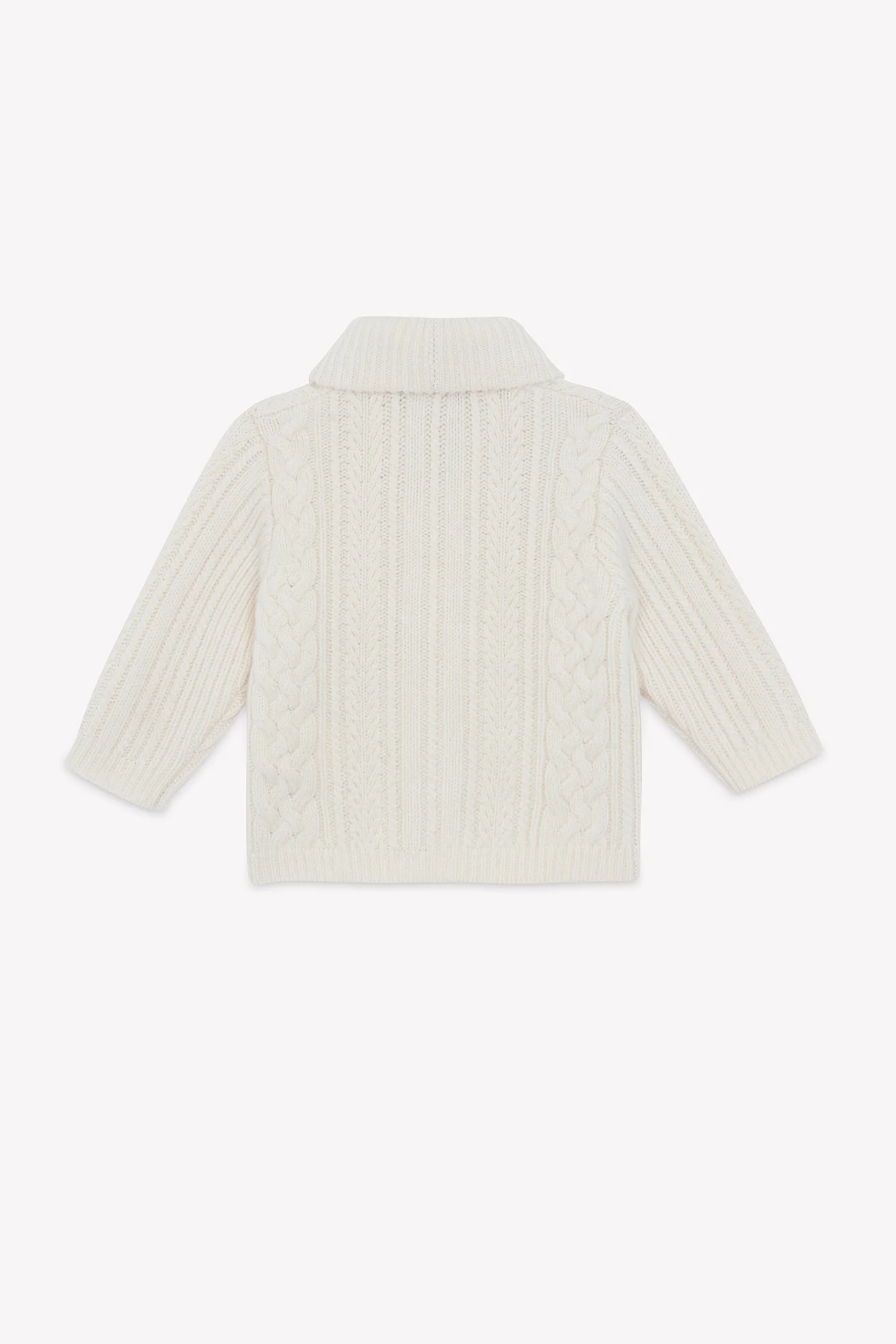 Cardigan - Ecru laine maille torsadée - Image 2