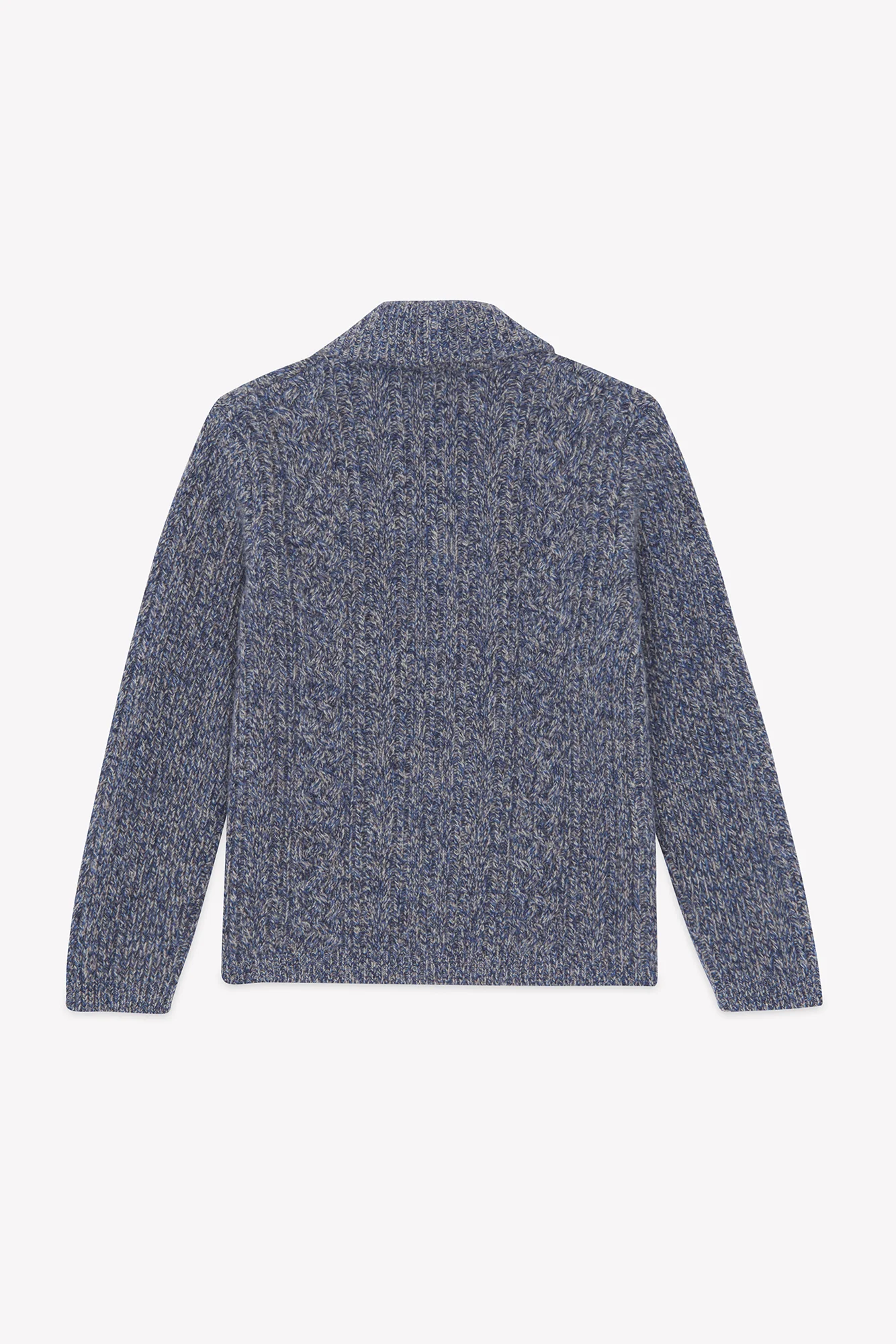 Cardigan - Indigo col châle maille tréssée - Image 5