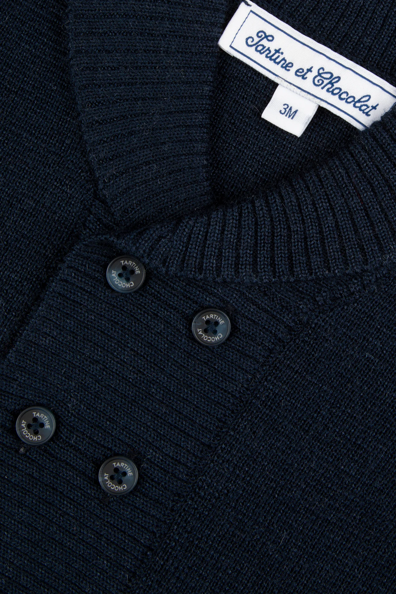 Cardigan - Marine laine maille tricot - Image 6