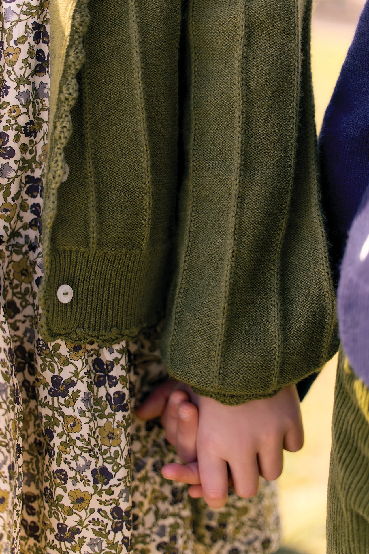Cardigan - Olive laine festonné - Image 3