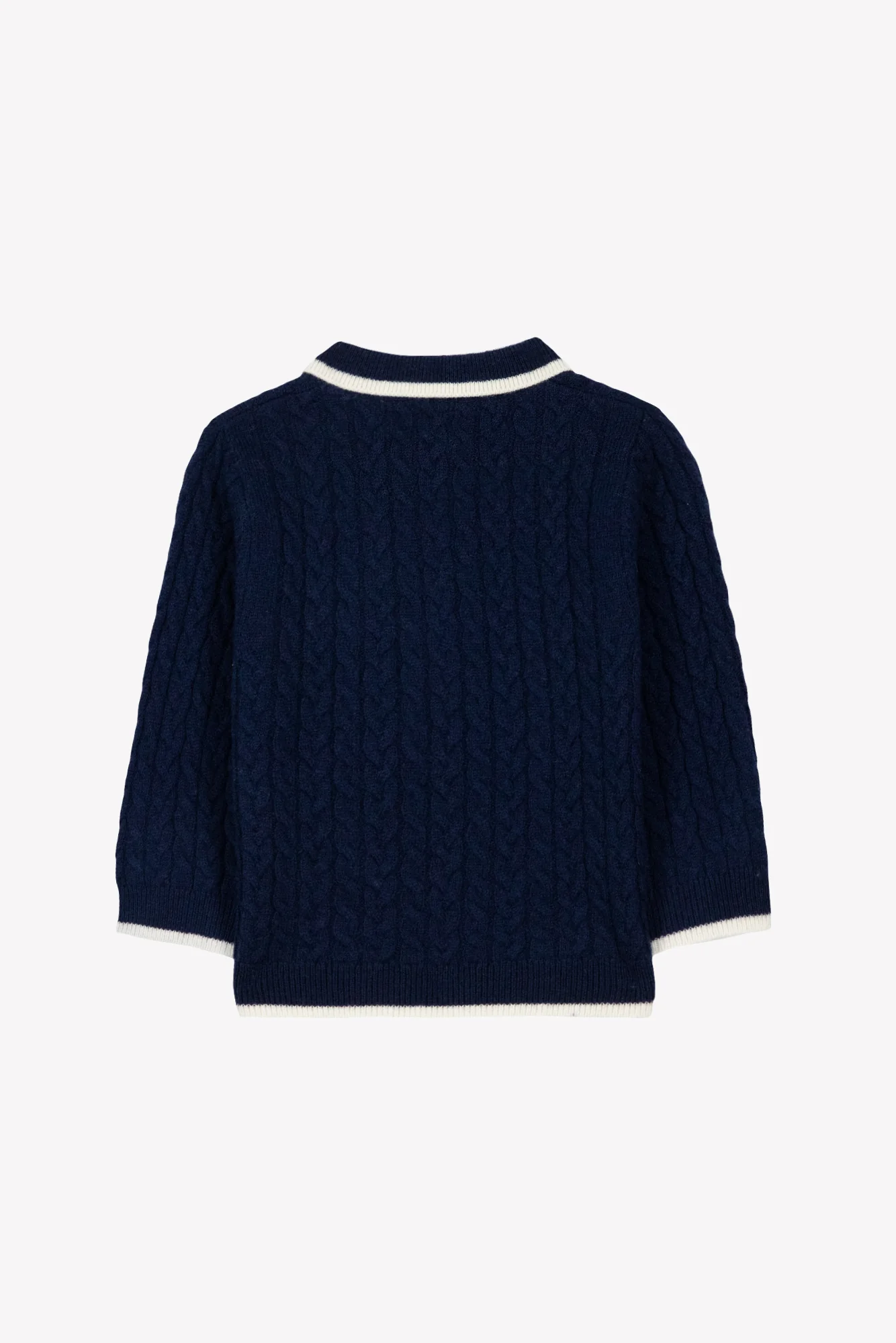 Pull - Marine laine maille torsadée - Image 2