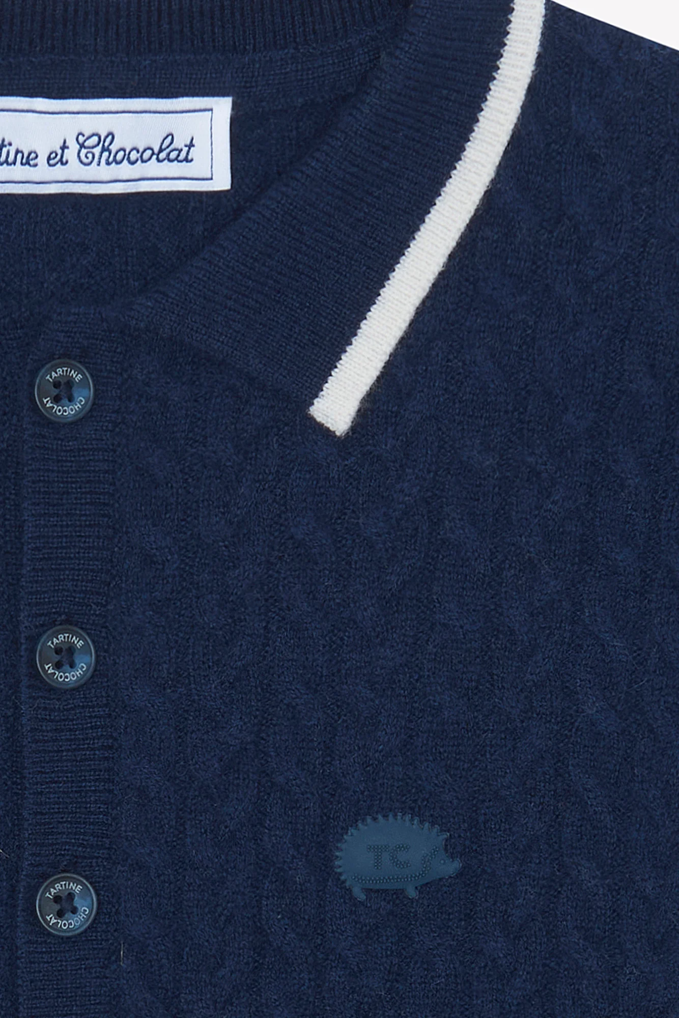 Pull - Marine laine col pointu - Image 6