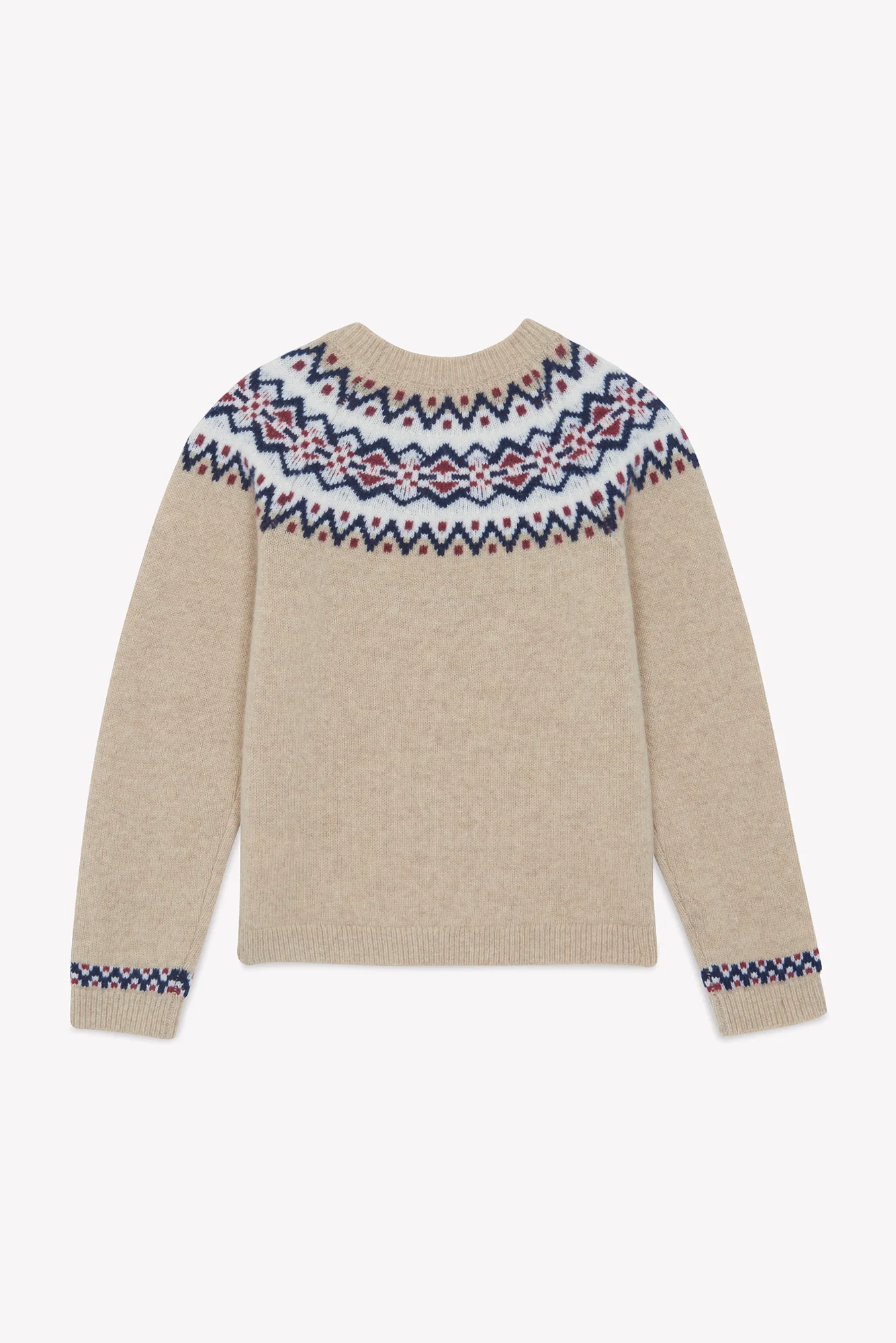 Pull - Sable laine maille jacquard - Image 5