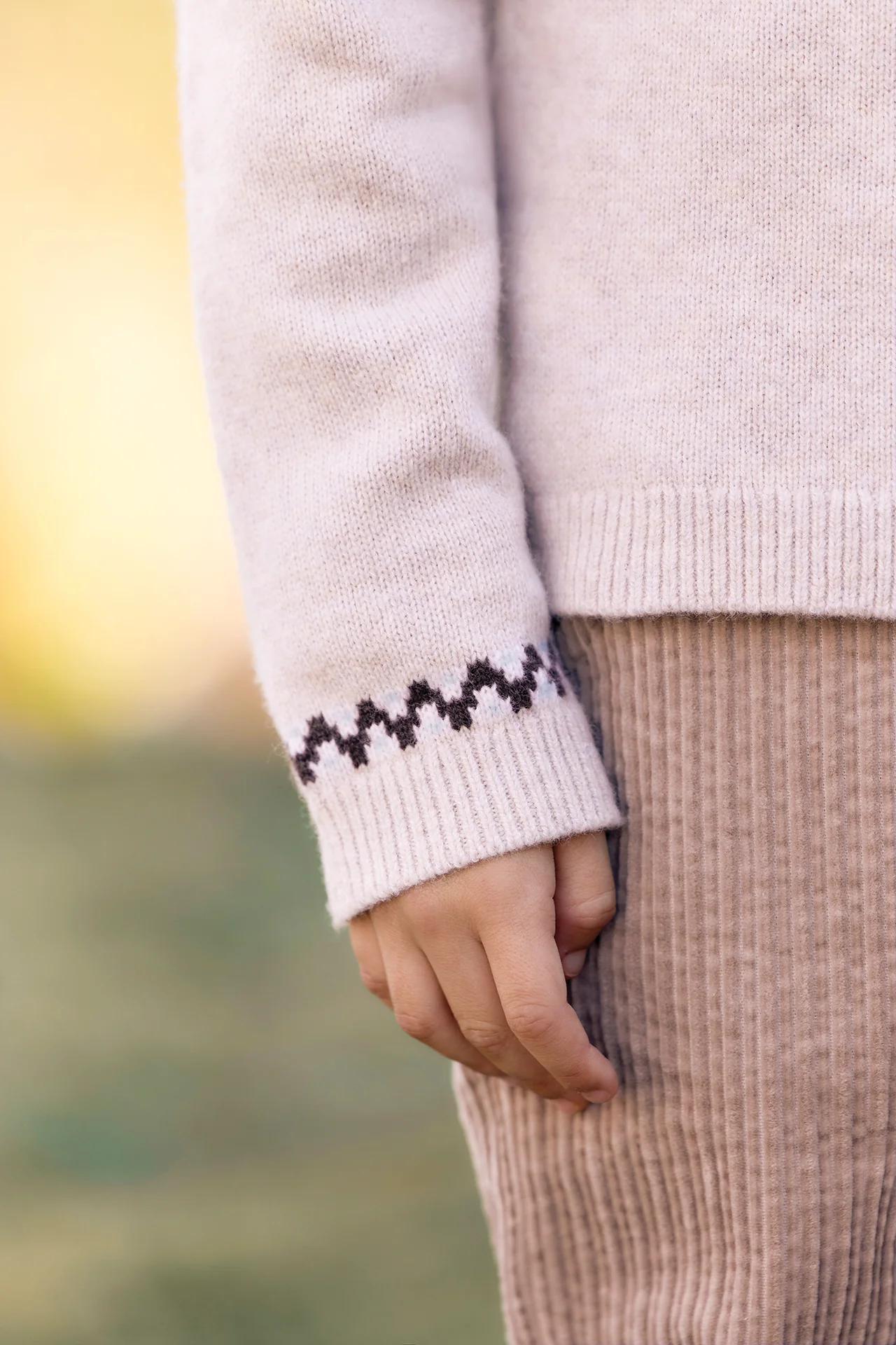 Pull - Moka laine maille jacquard - Image 2
