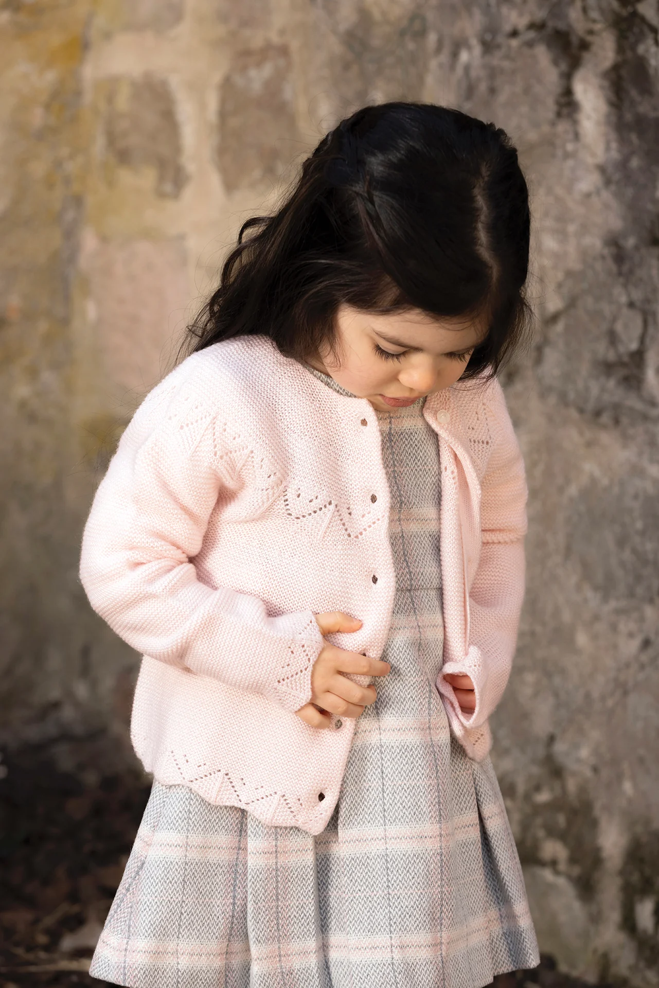 Cardigan - Rosée laine maille ajourée