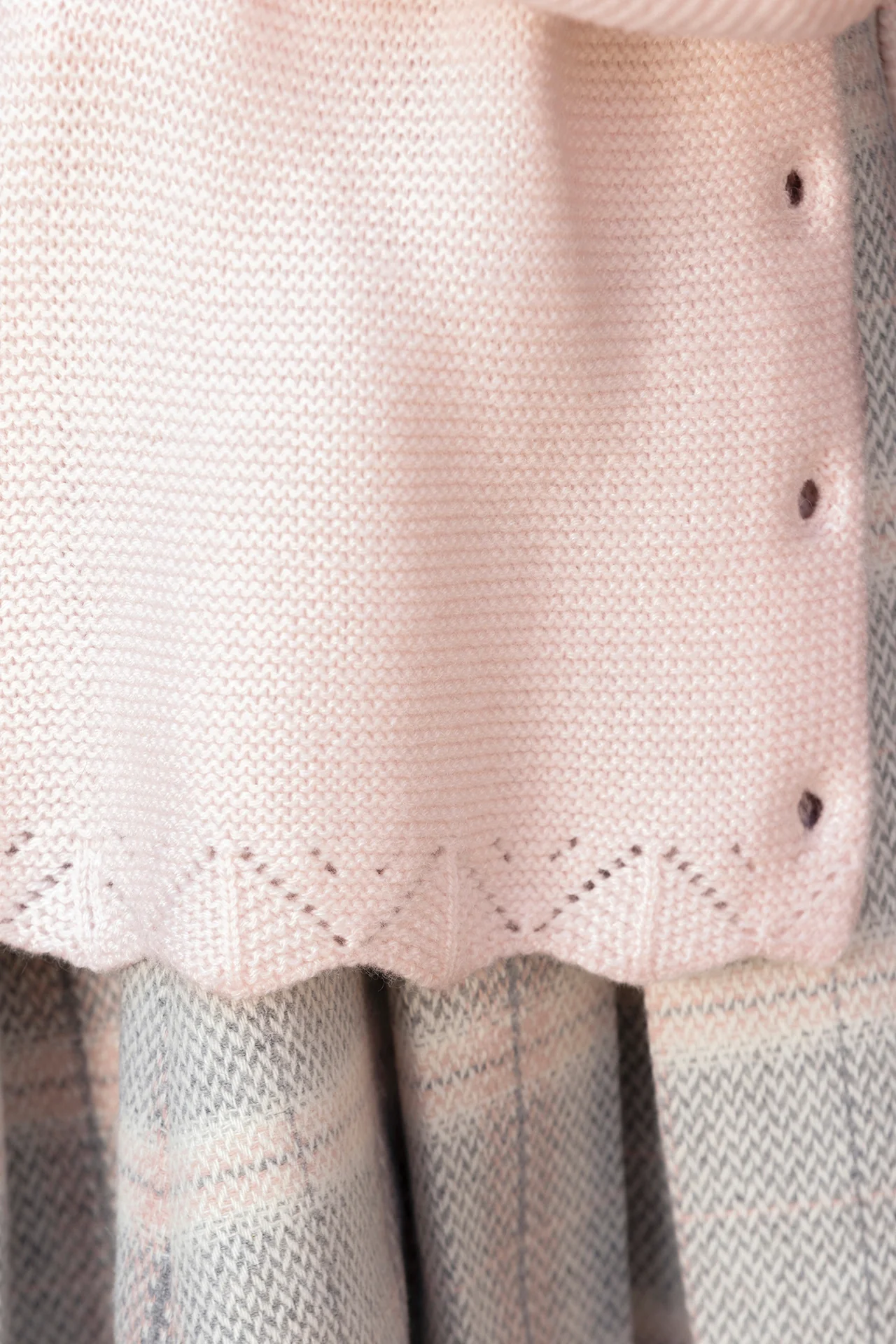Cardigan - Rosée laine maille ajourée - Image 2